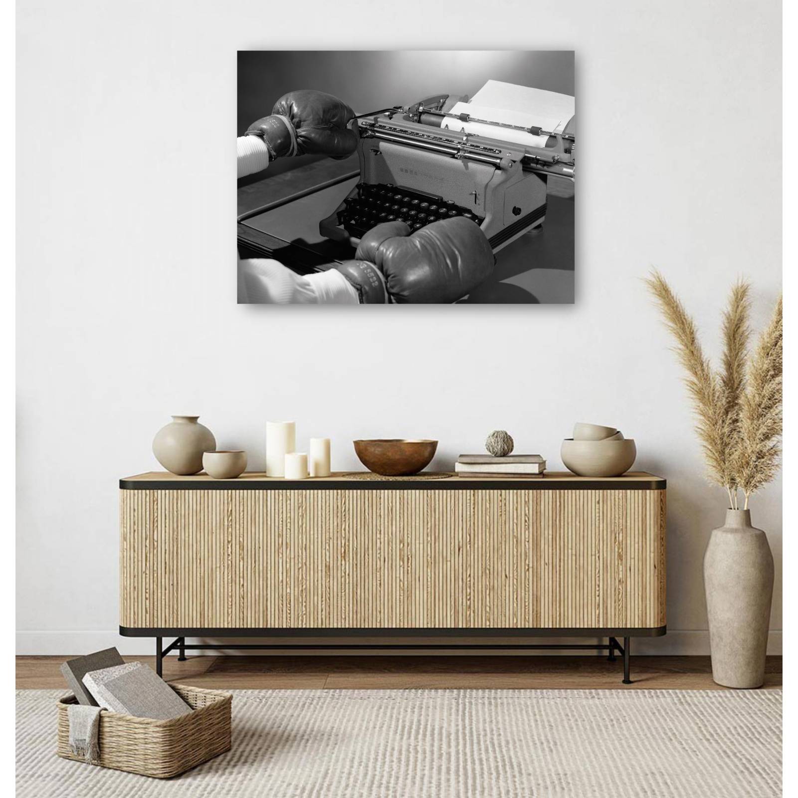 Cuadro Decorativo Boxeo Mecanografia