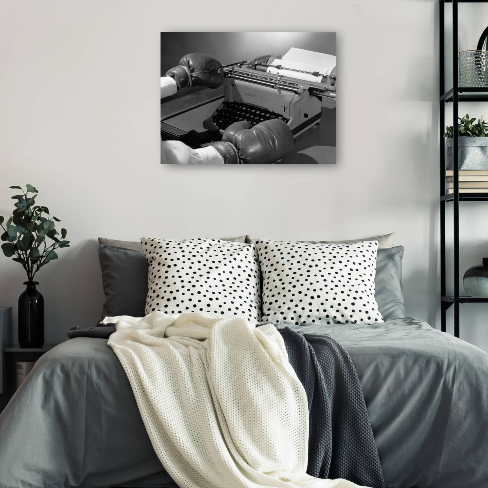 Cuadro Decorativo Boxeo Mecanografia