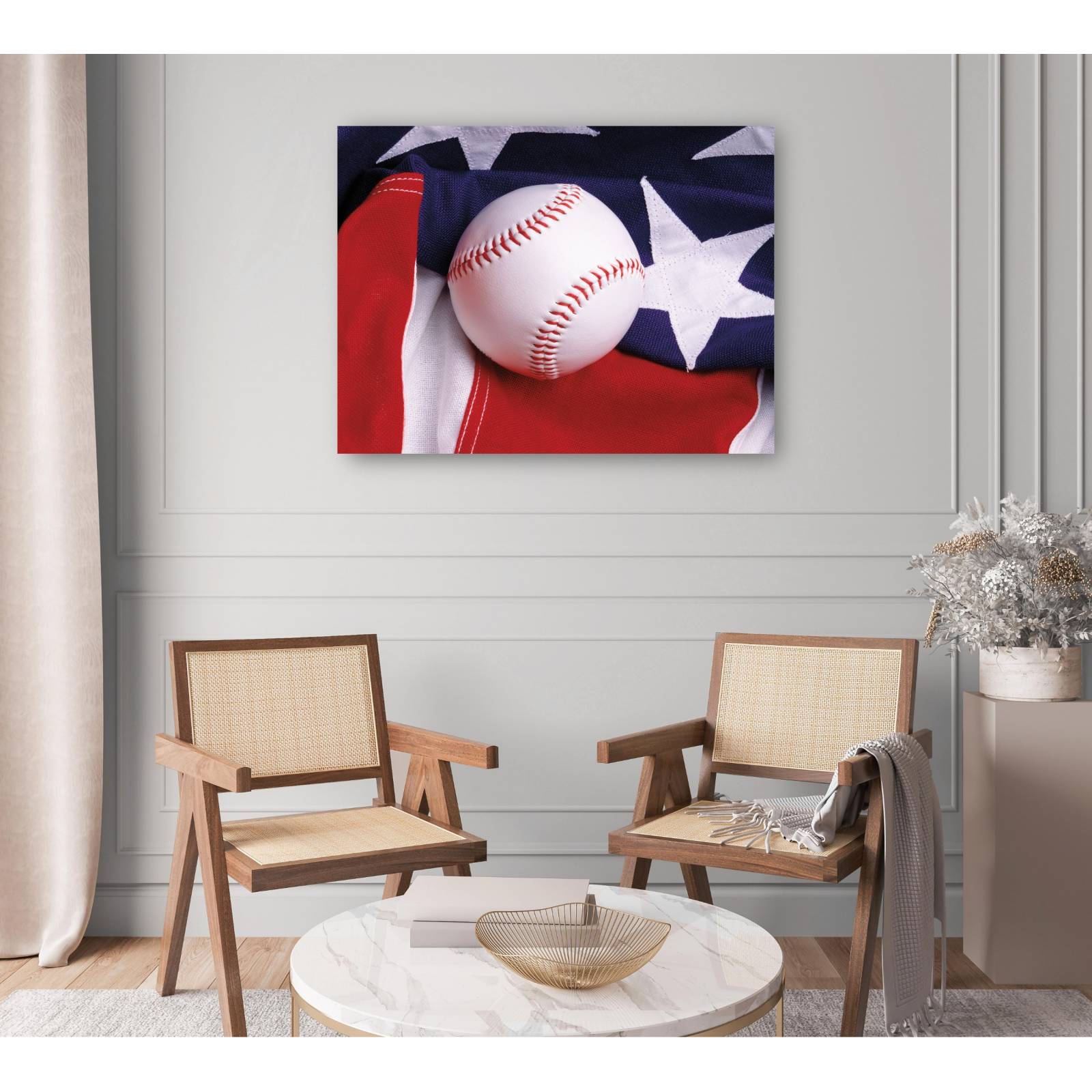 Cuadro Decorativo Americano como beisbol