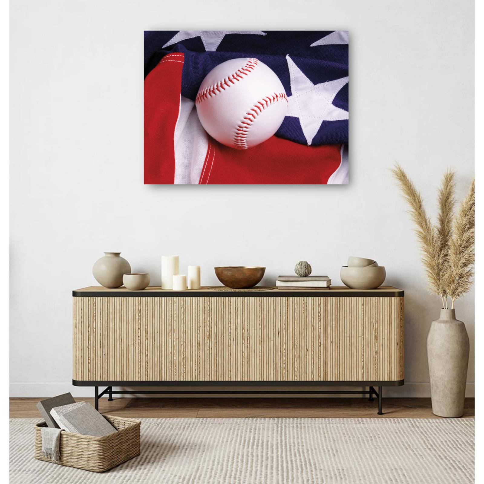 Cuadro Decorativo Americano como beisbol