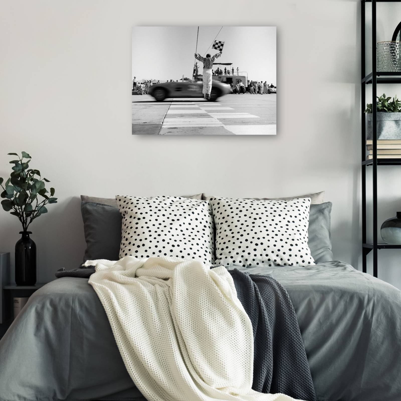 Cuadro Decorativo Corredor de bandera a cuadros