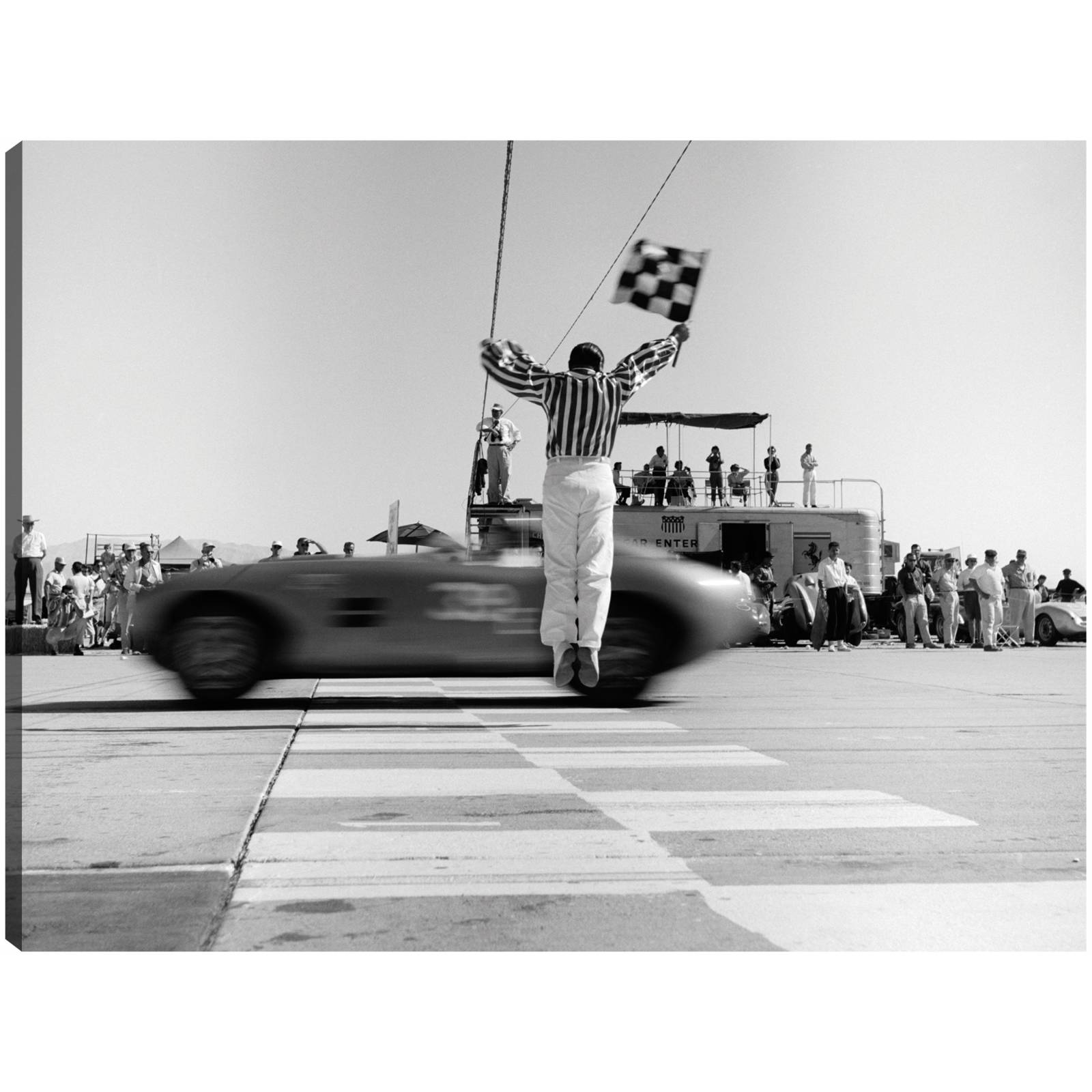 Cuadro Decorativo Corredor de bandera a cuadros