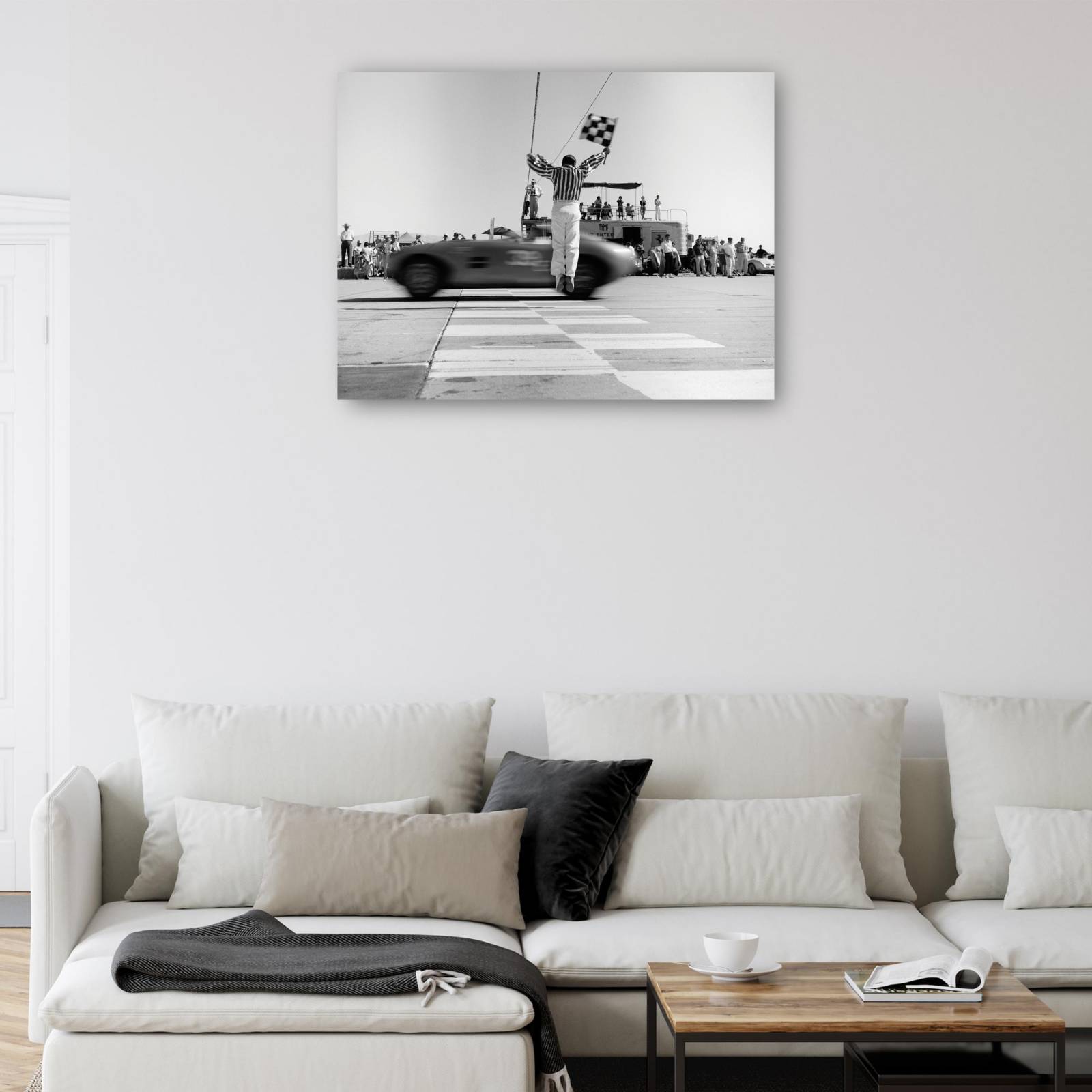 Cuadro Decorativo Corredor de bandera a cuadros