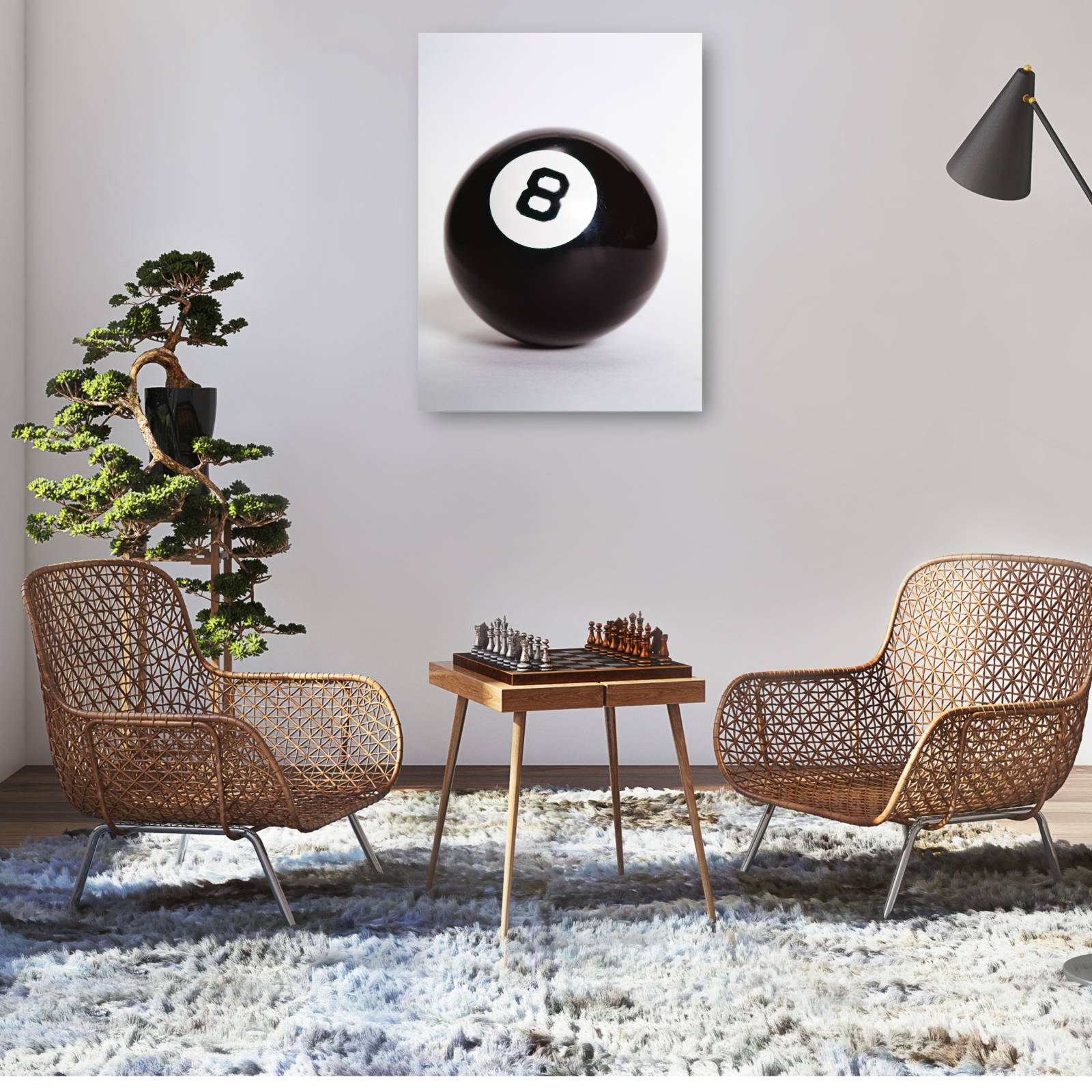 Cuadro Decorativo Piscina Negra Bola