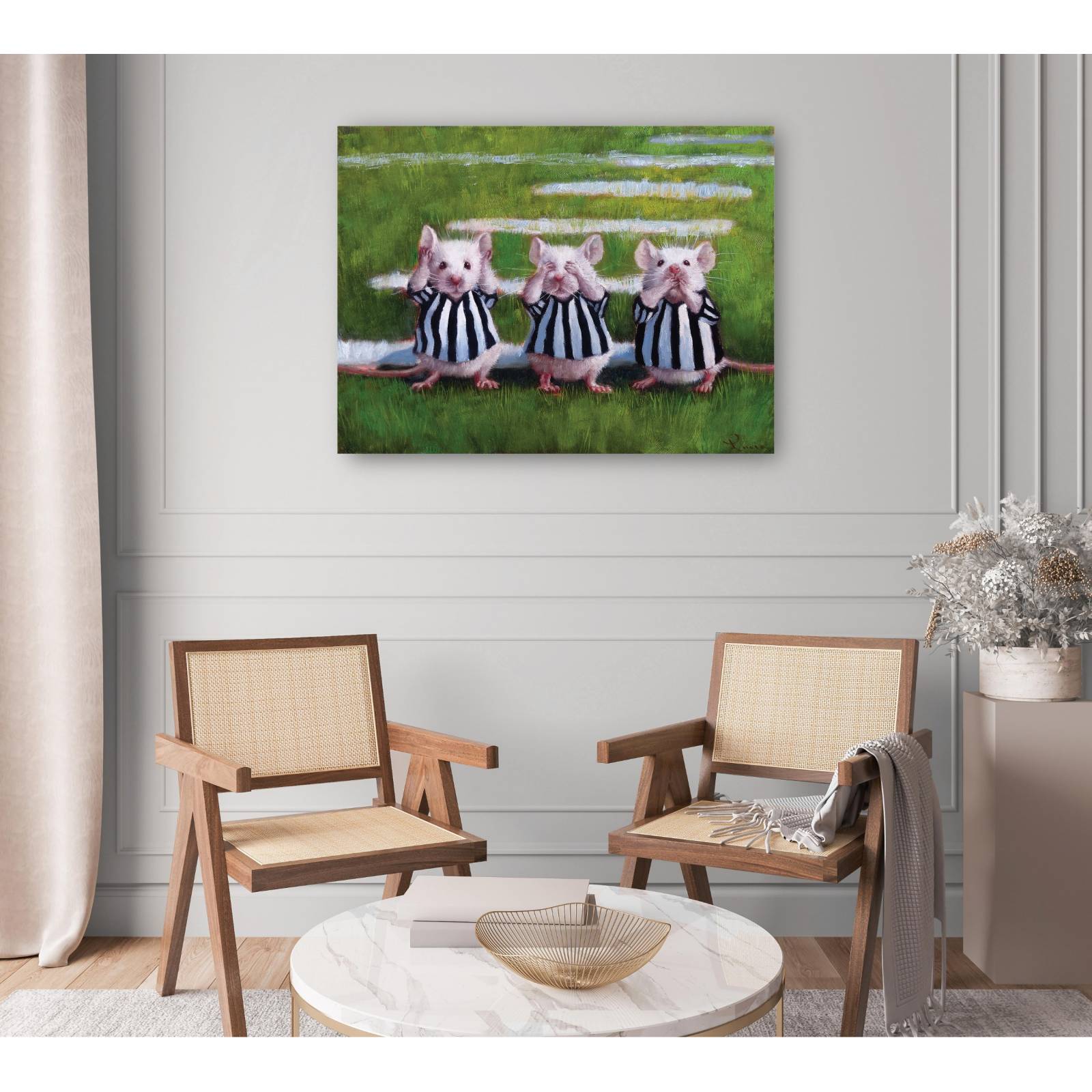 Cuadro Decorativo Tres ratones ciegos