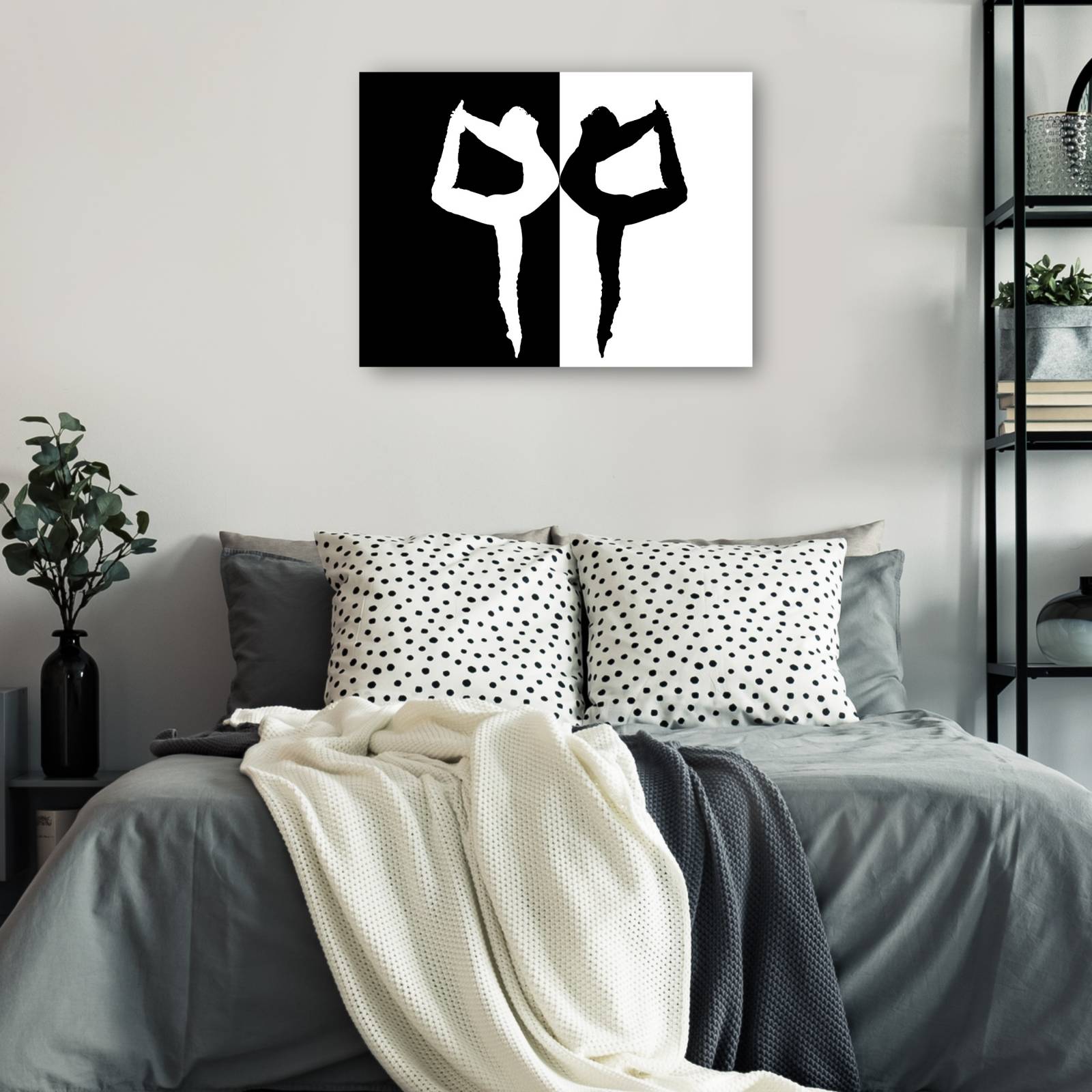 Cuadro Decorativo Negro En Blanco Y Blanco En Negro