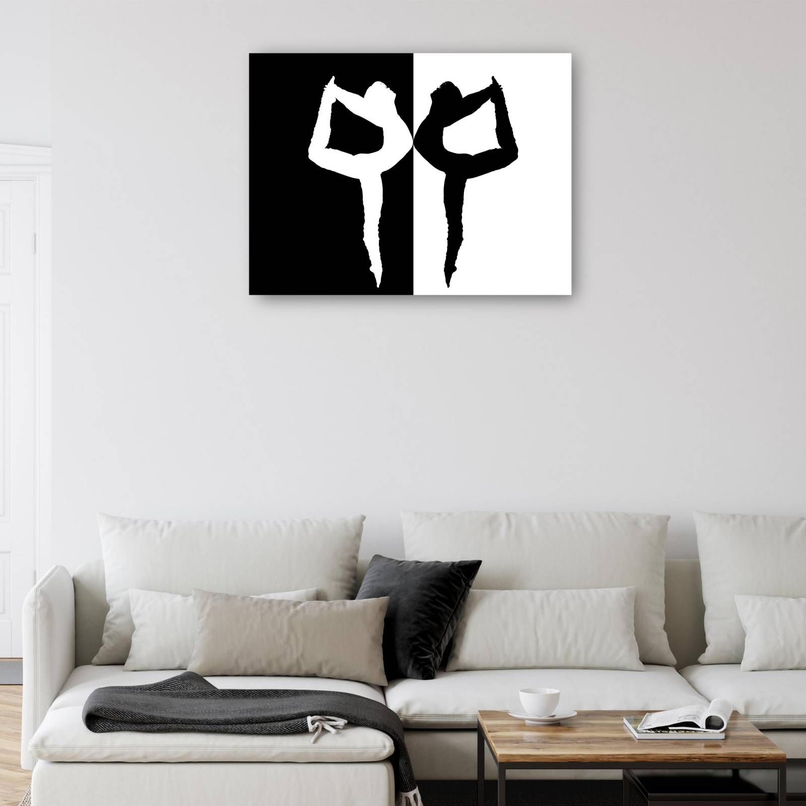 Cuadro Decorativo Negro En Blanco Y Blanco En Negro