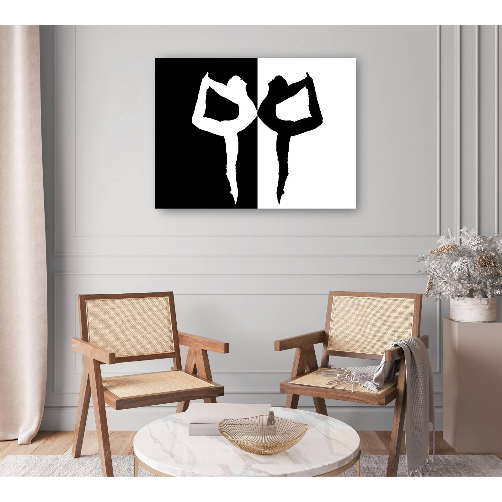 Cuadro Decorativo Negro En Blanco Y Blanco En Negro