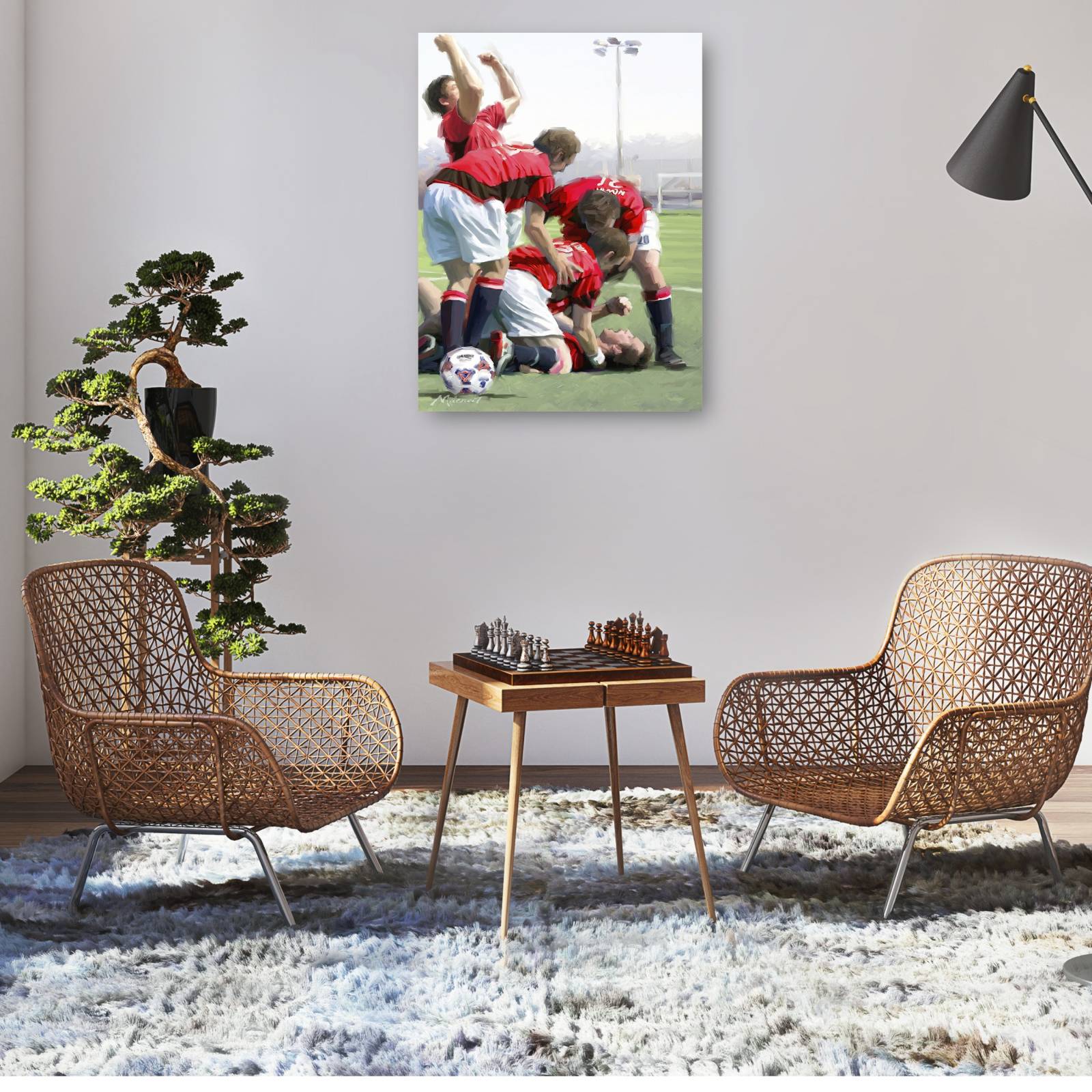Cuadro Decorativo Celebracion del futbol