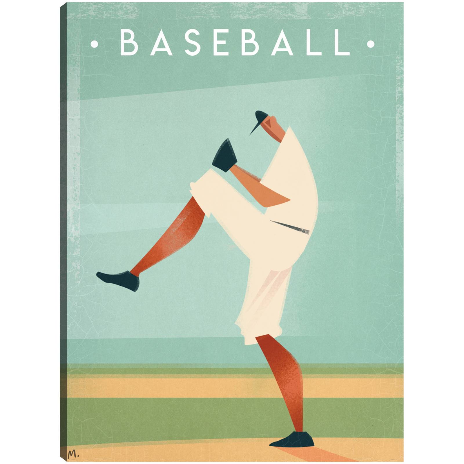 Cuadro Decorativo Beisbol Vintage