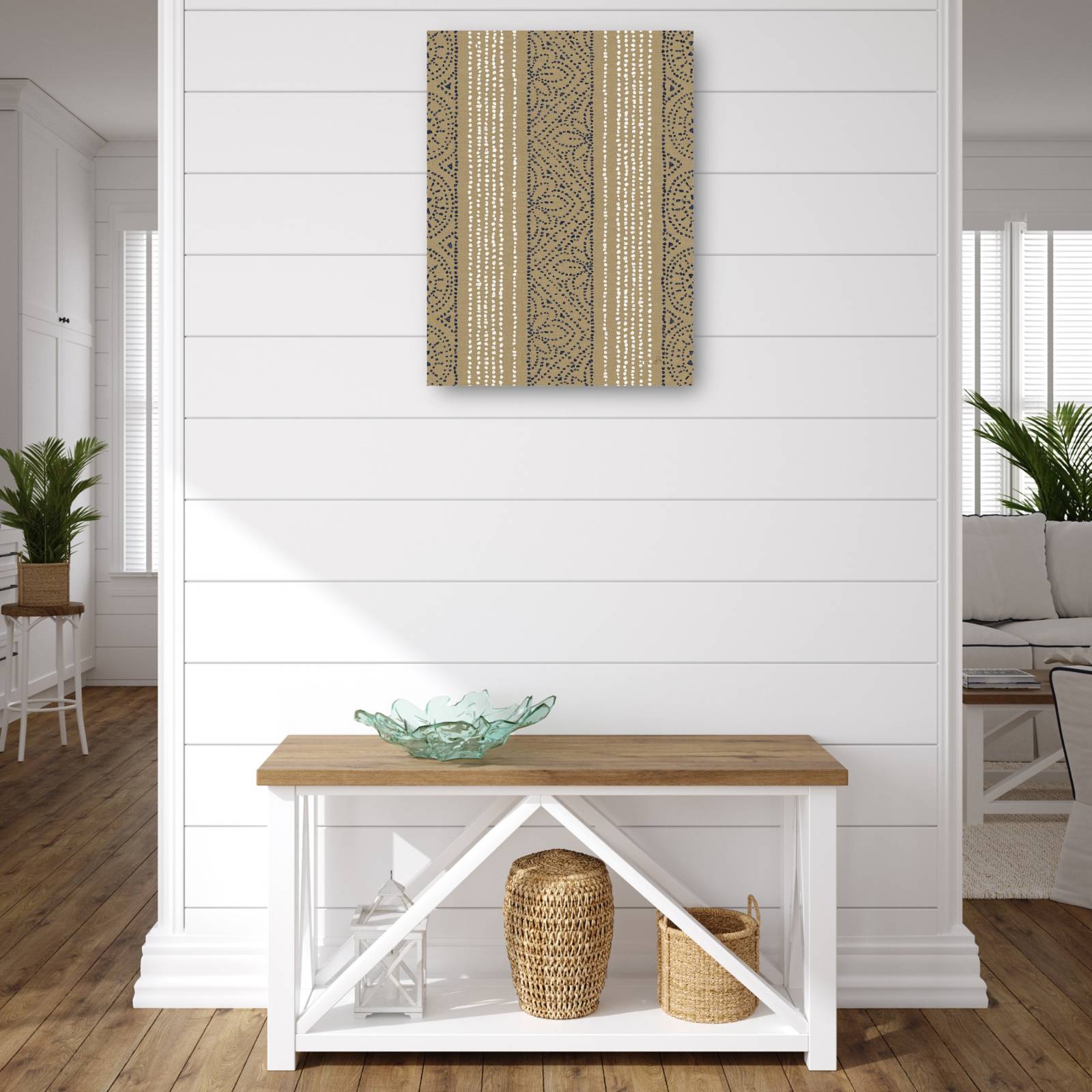 cuadro decorativo  Patrones Batik II con azul marino