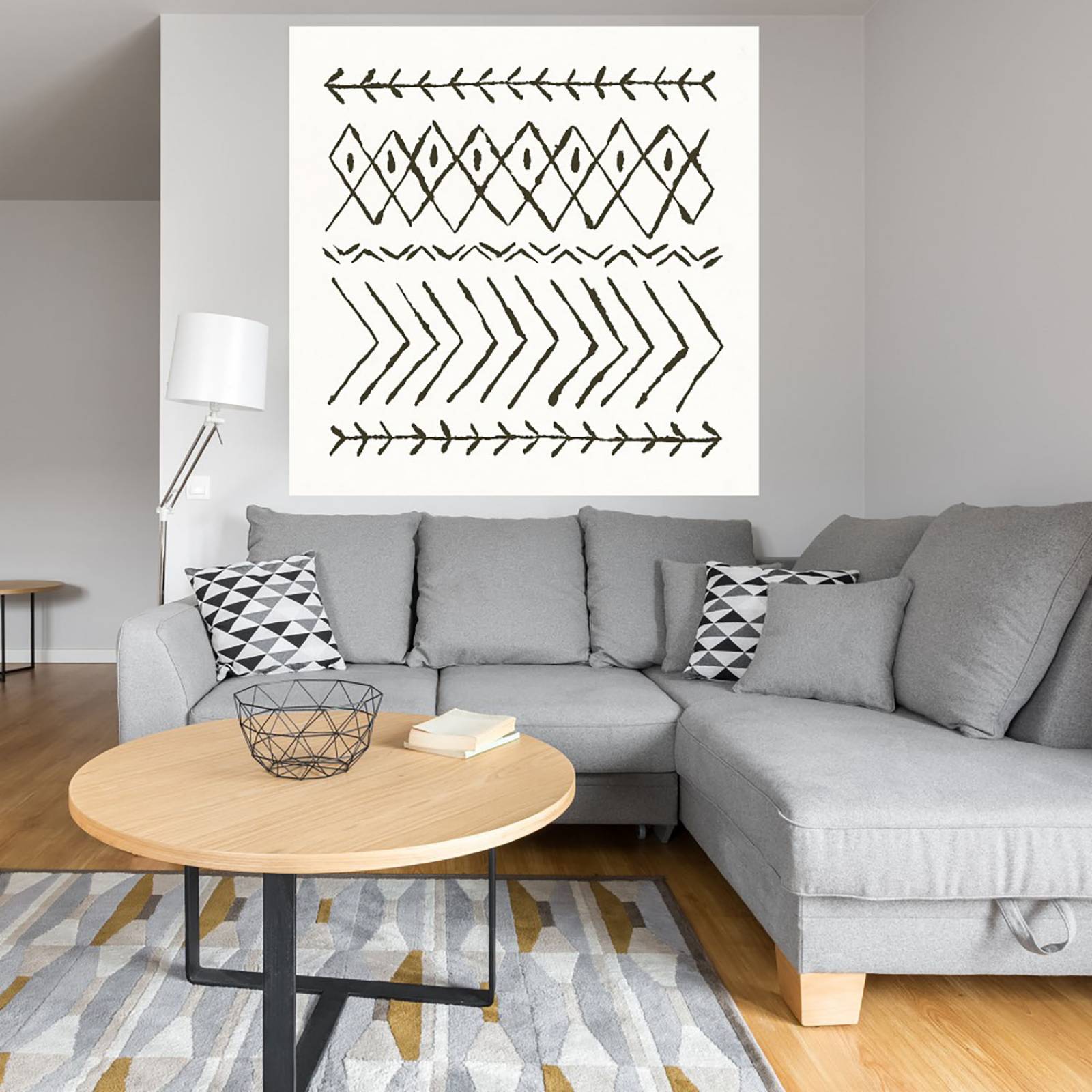 Cuadro Decorativo | Vibras Nordicas II | Moira Hershey | 122X122 Cm | Arte Abstracto | Impresión en Lienzo | Fine Art TJ