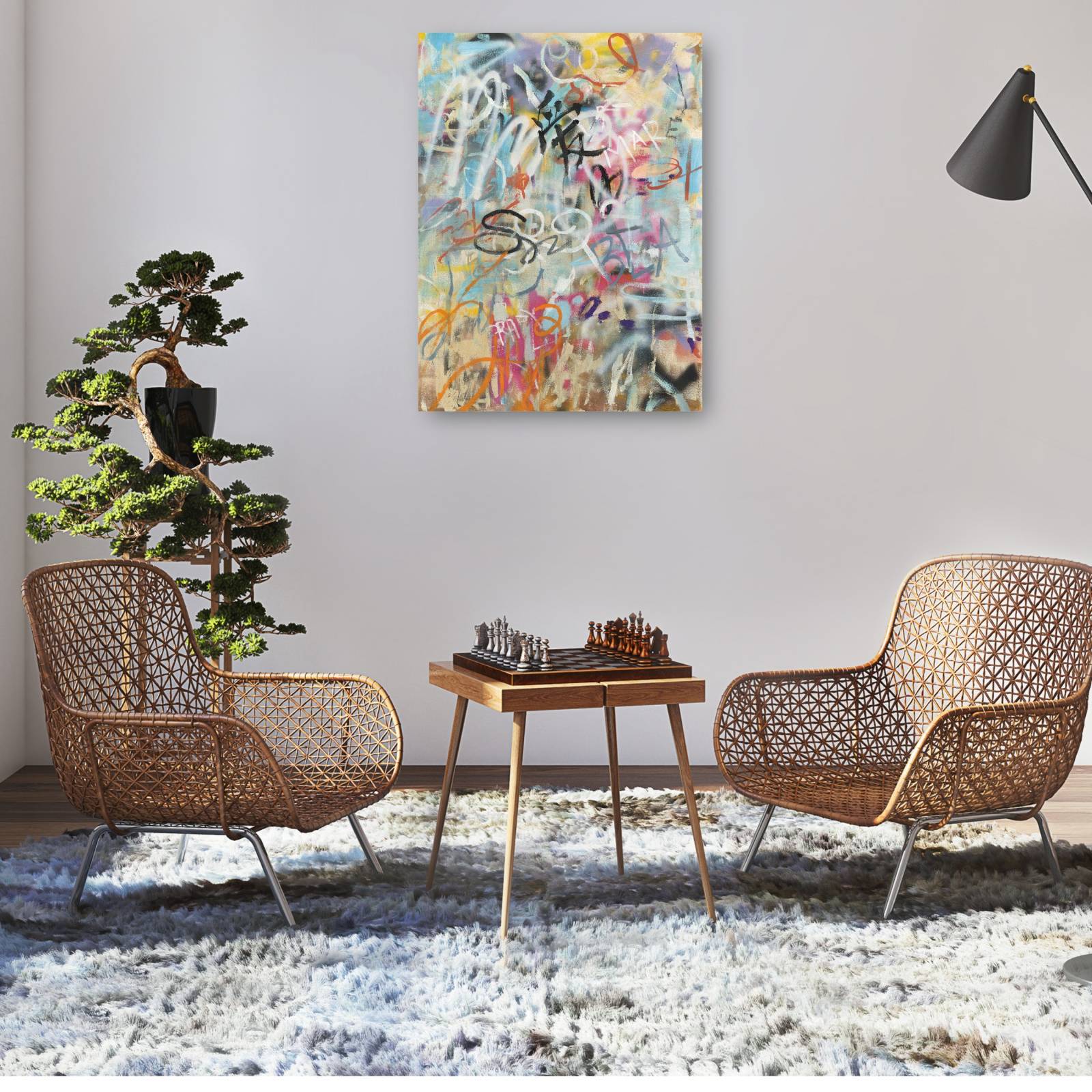 cuadro decorativo  Grafiti amor