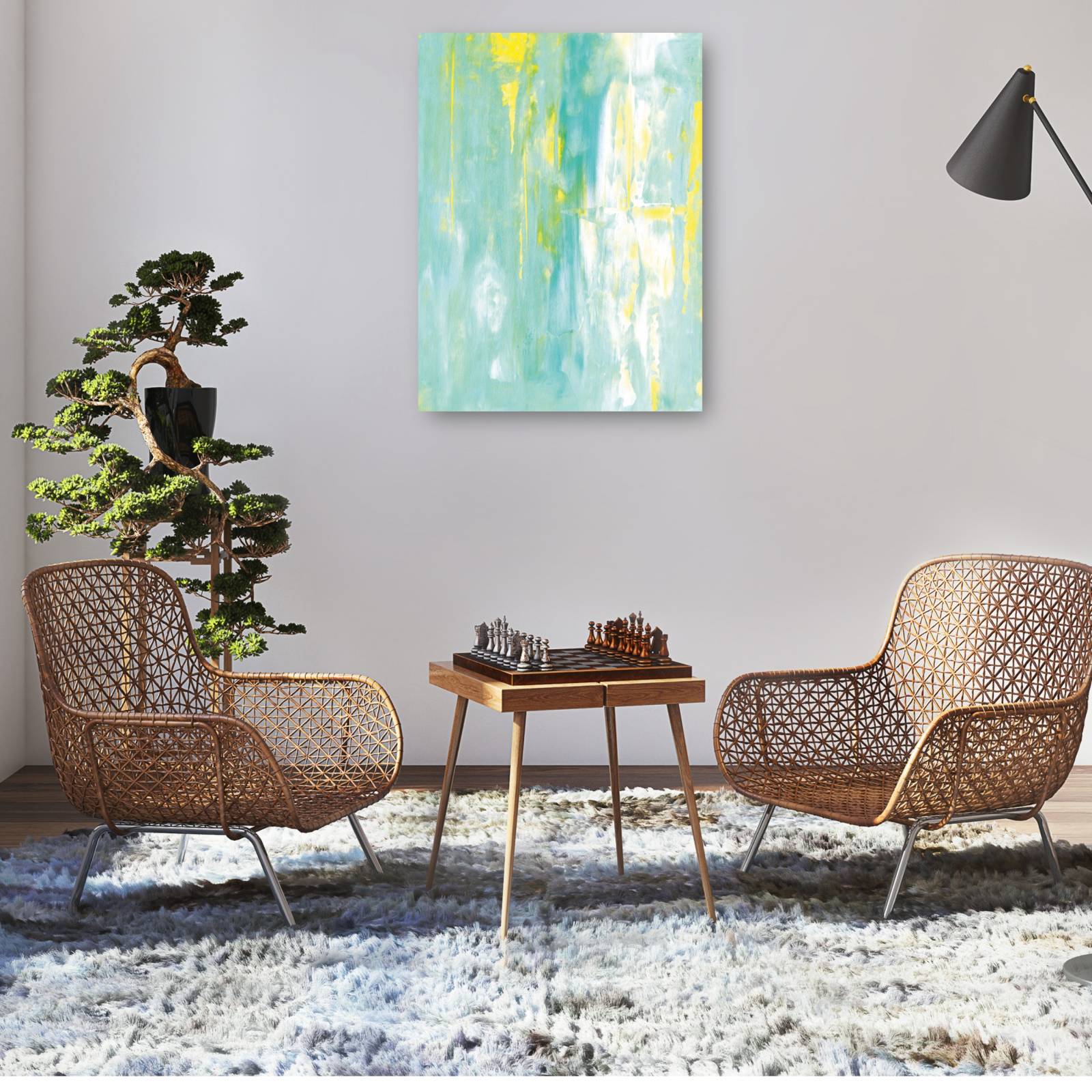 cuadro decorativo  Fantasía de las cataratas acuáticas