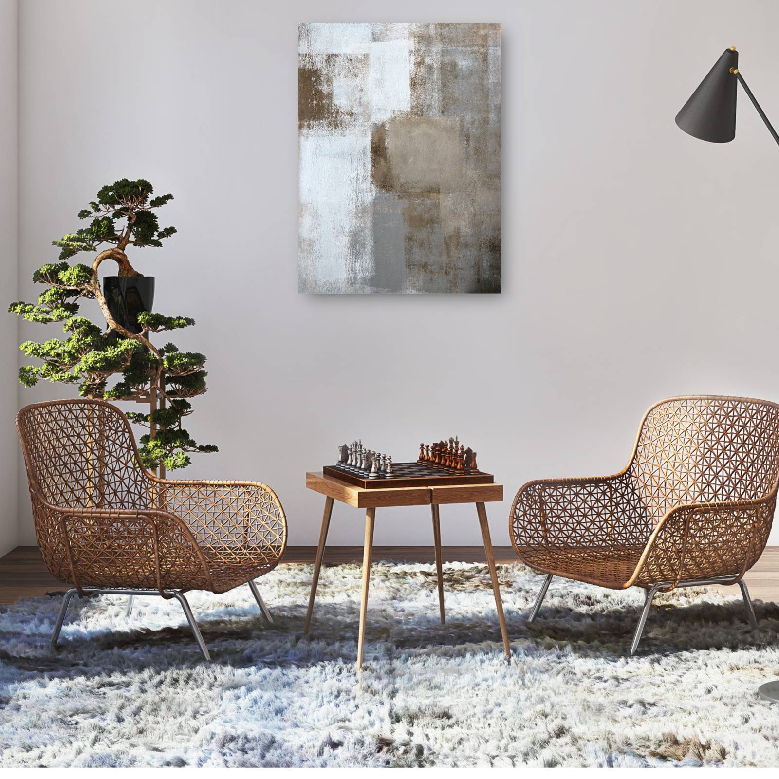 cuadro decorativo  Baile cuadrado de lluvia