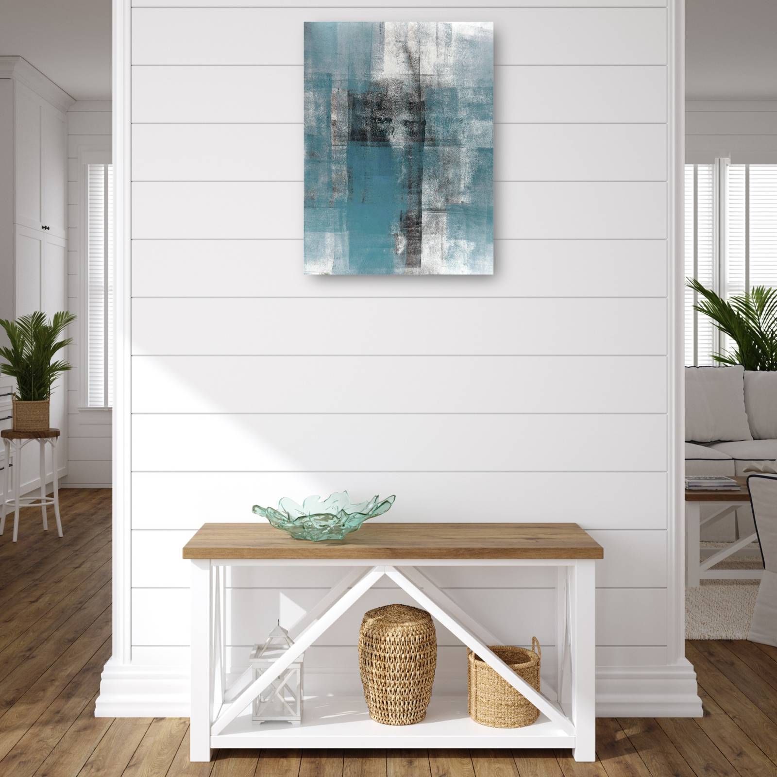 cuadro decorativo  Entró en un poco de azul