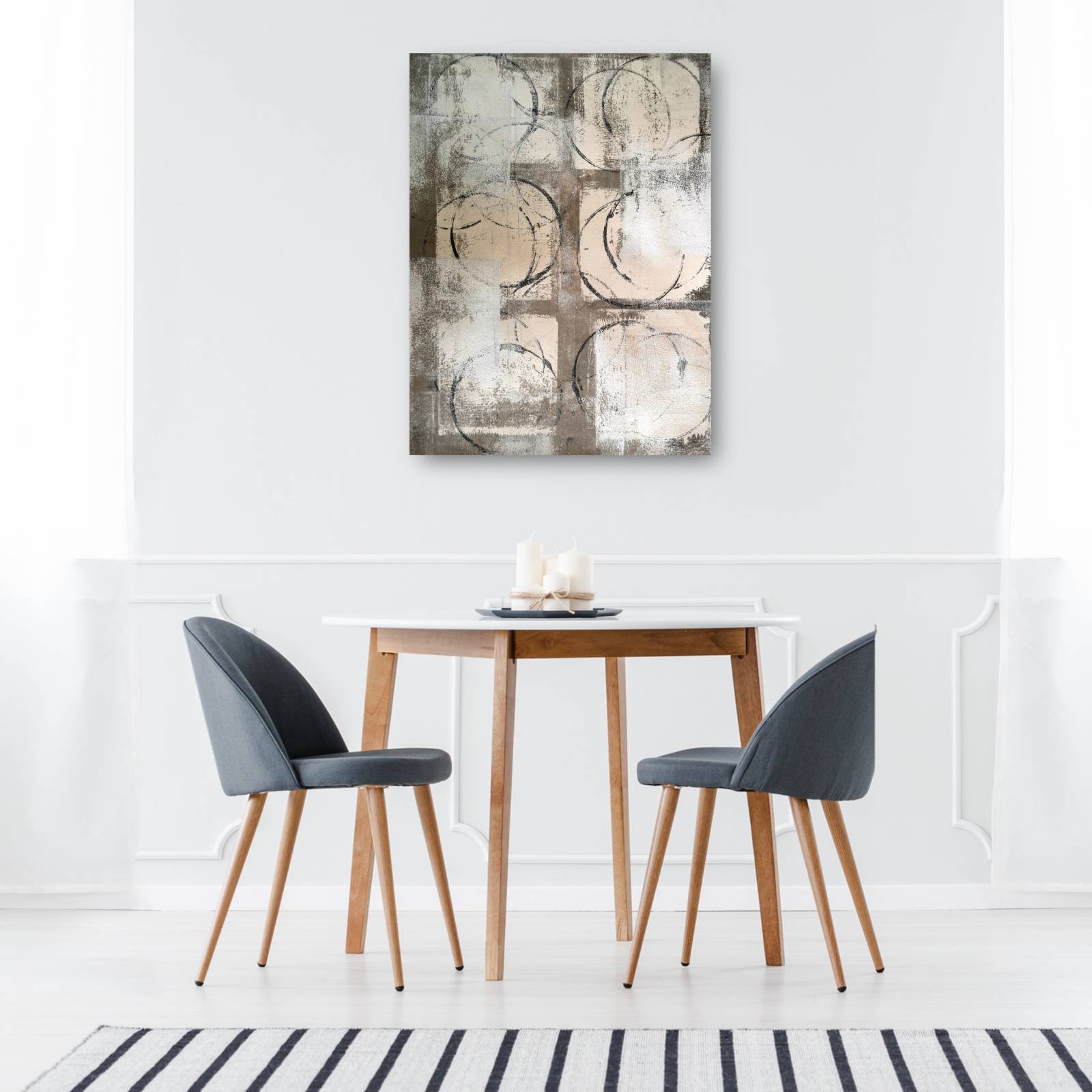 cuadro decorativo  El círculo se encuentra con el cuadrado