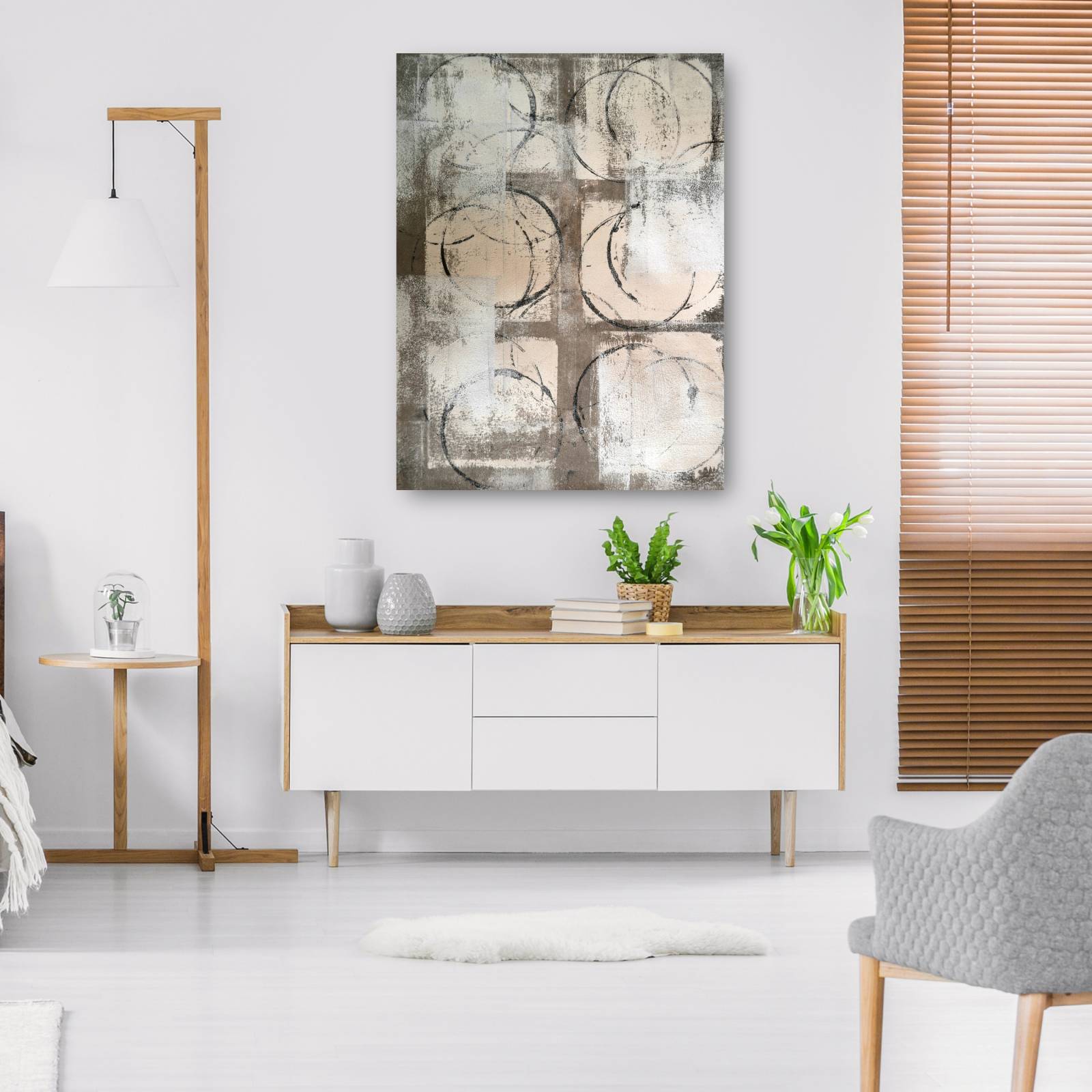 cuadro decorativo  El círculo se encuentra con el cuadrado