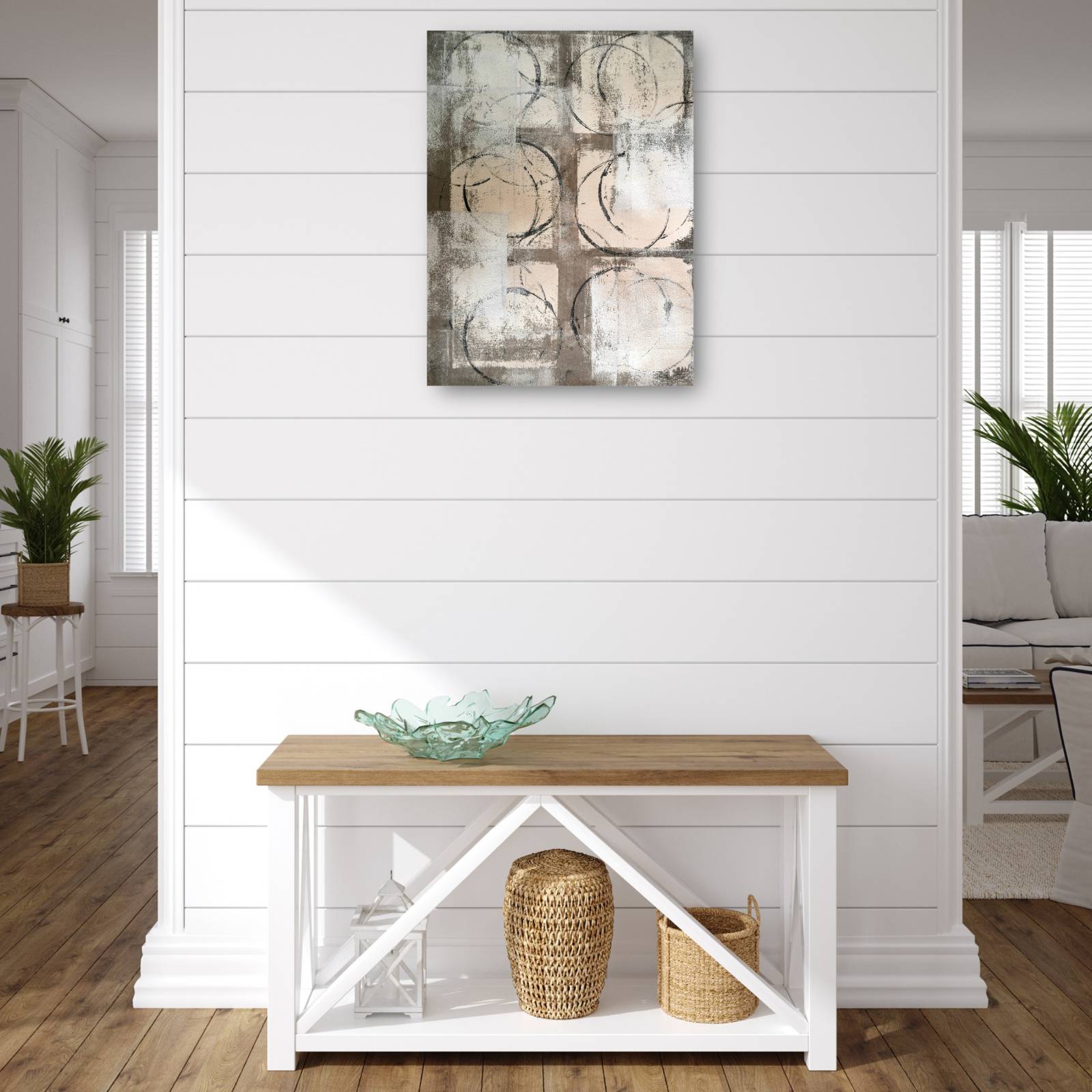 cuadro decorativo  El círculo se encuentra con el cuadrado