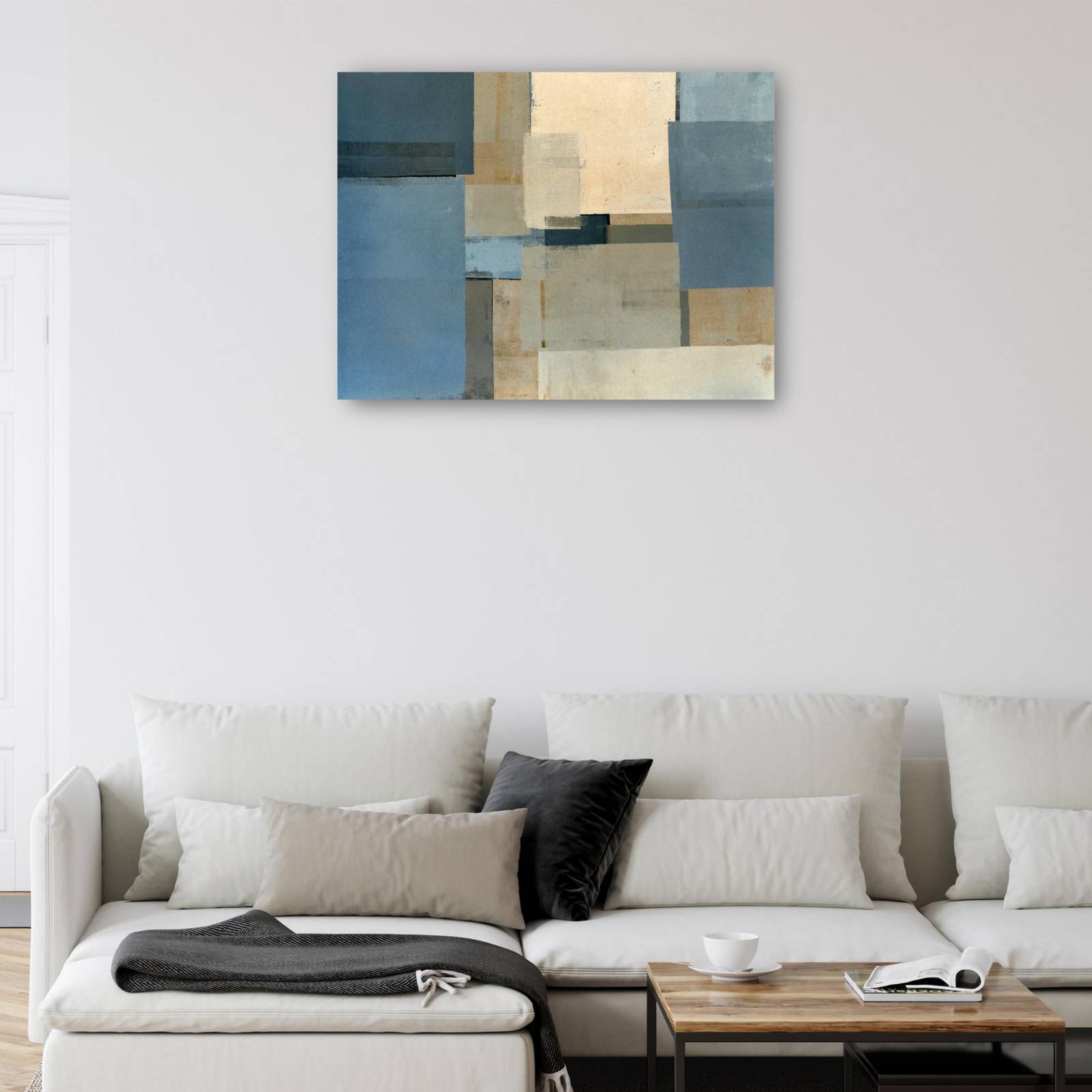 cuadro decorativo  Bolsillos de mezclilla y caqui