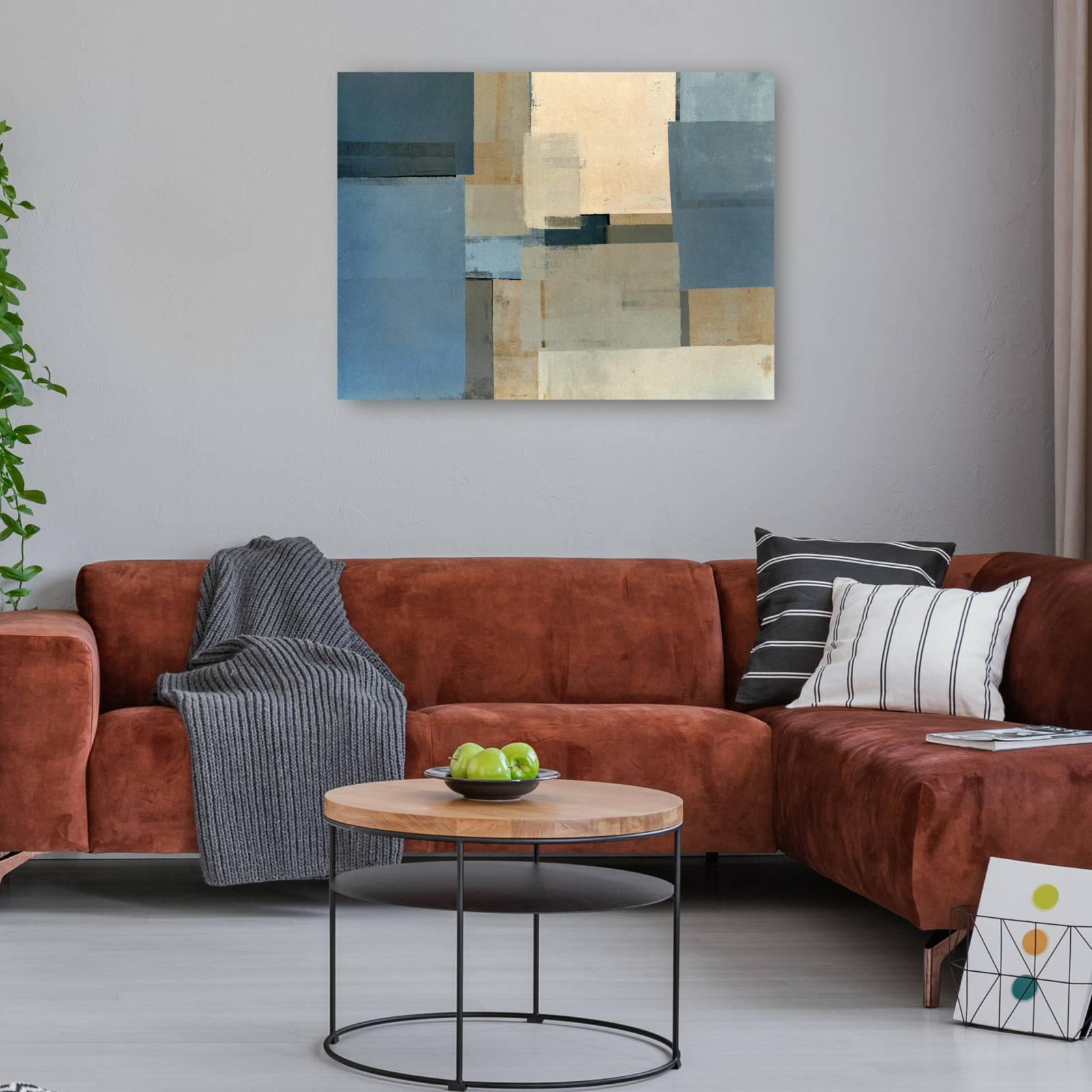 cuadro decorativo  Bolsillos de mezclilla y caqui