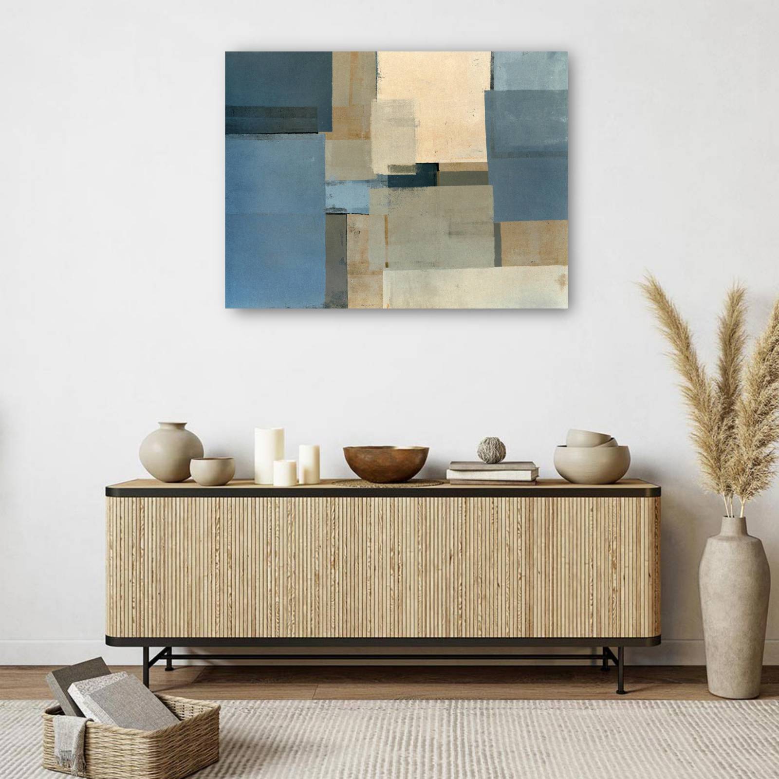 cuadro decorativo  Bolsillos de mezclilla y caqui