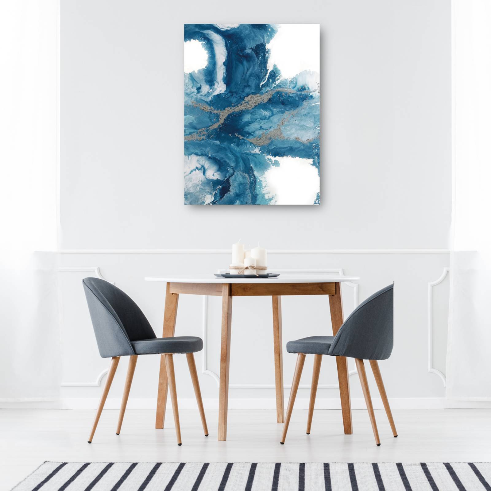 cuadro decorativo  Casquetes polares azules