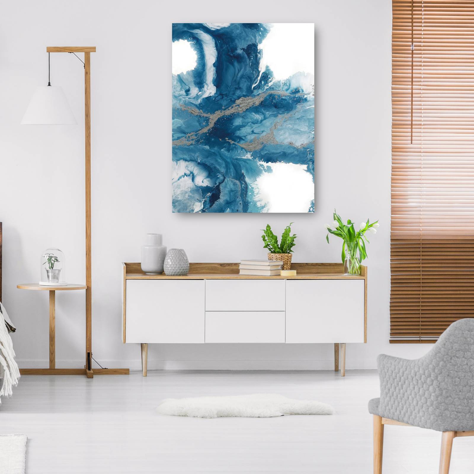 cuadro decorativo  Casquetes polares azules