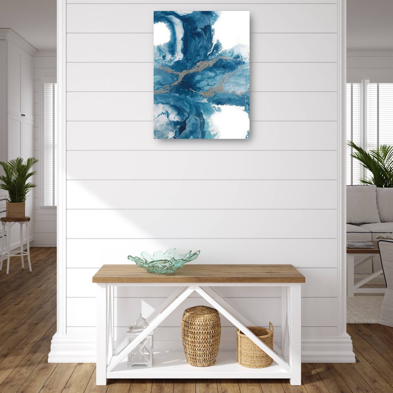 cuadro decorativo  Casquetes polares azules