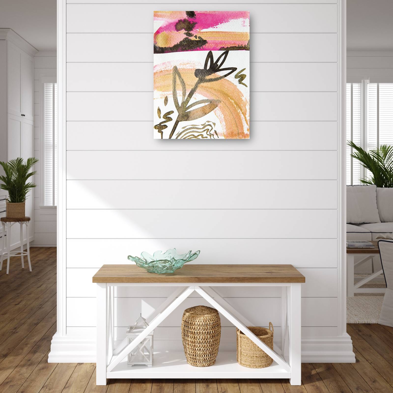 cuadro decorativo  Flor de punta de fieltro
