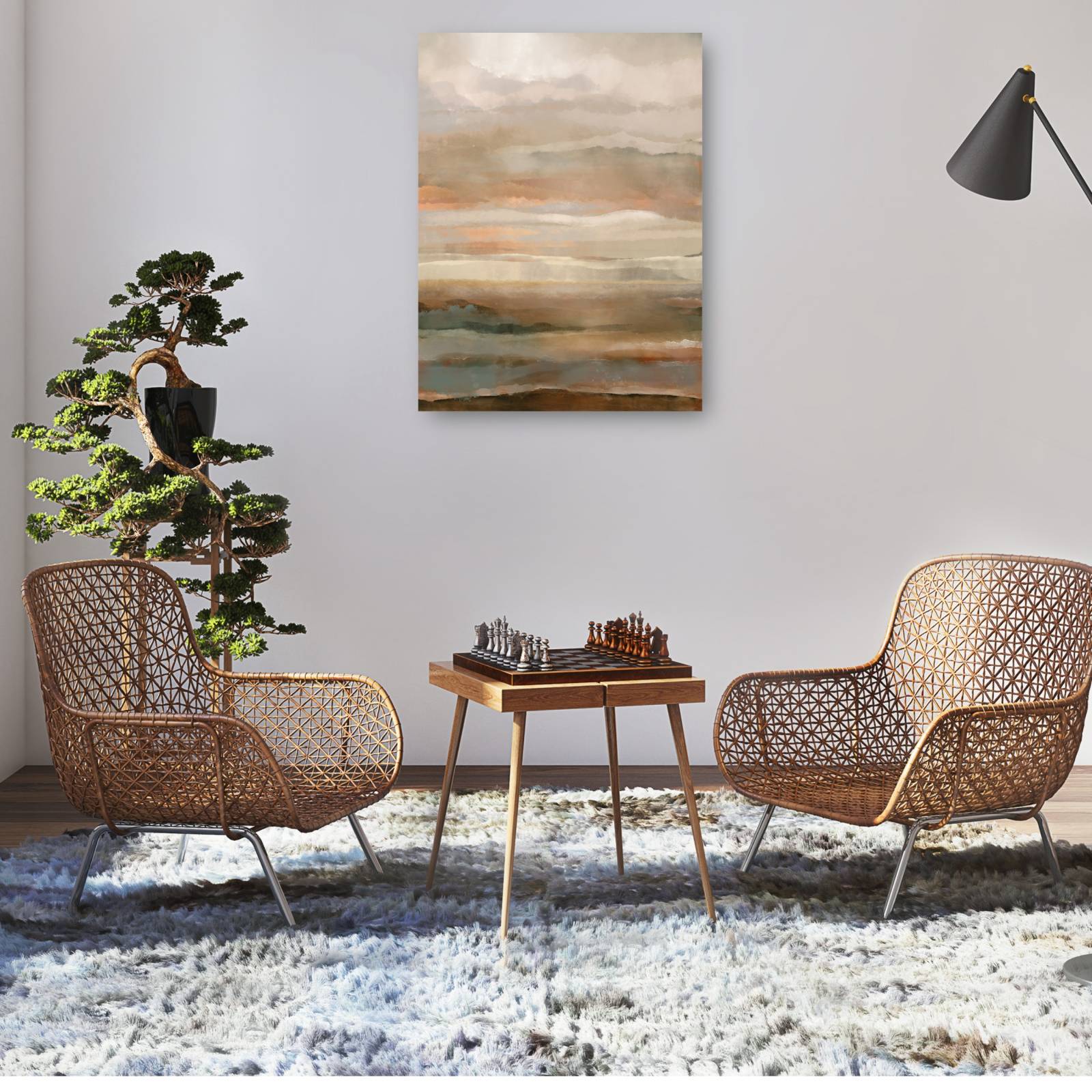 cuadro decorativo  Atardecer lavado II