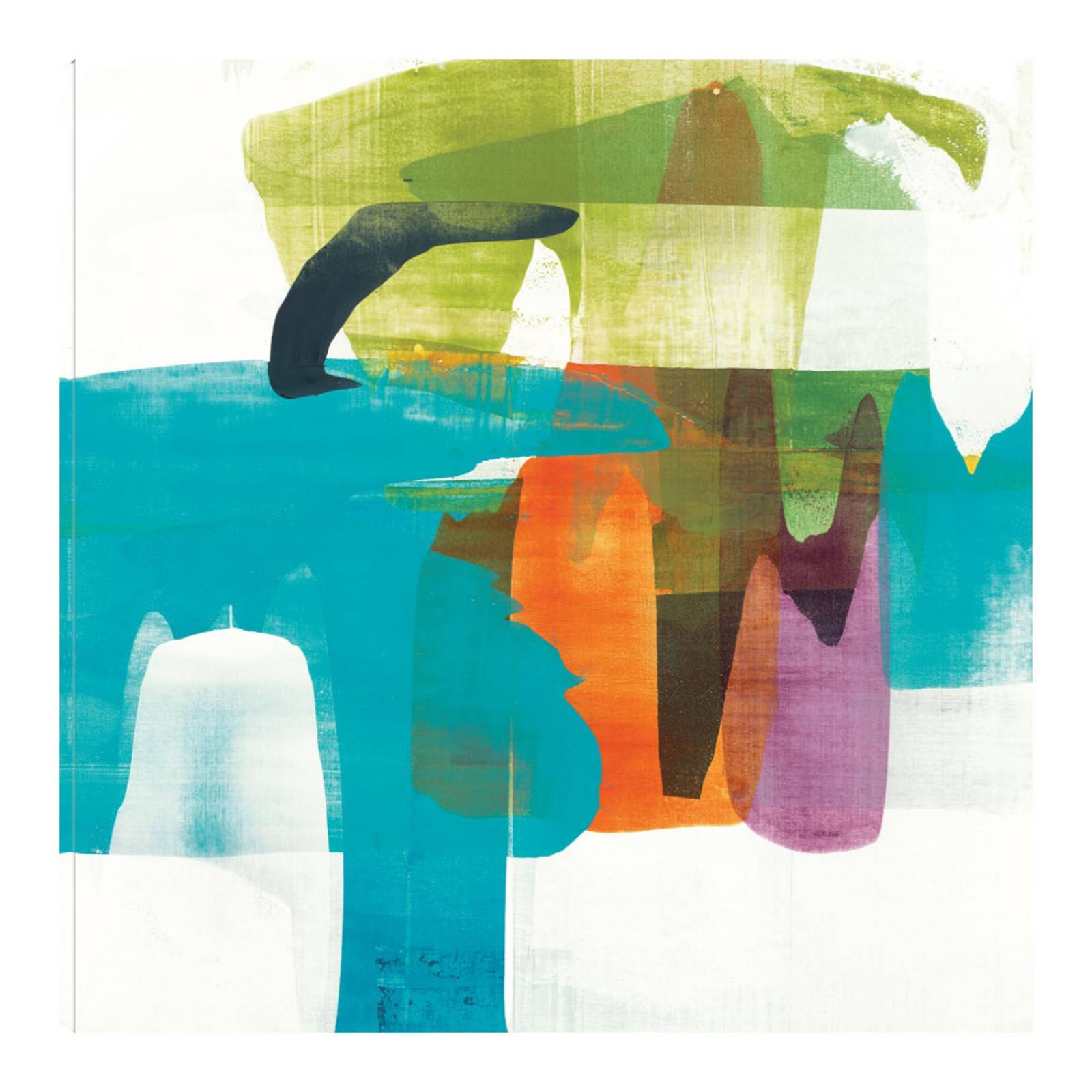 Cuadro Decorativo | Espíritu vibrante II | Alridge | 82X82 Cm | Arte Abstracto | Impresión en Lienzo | Fine Art TJ