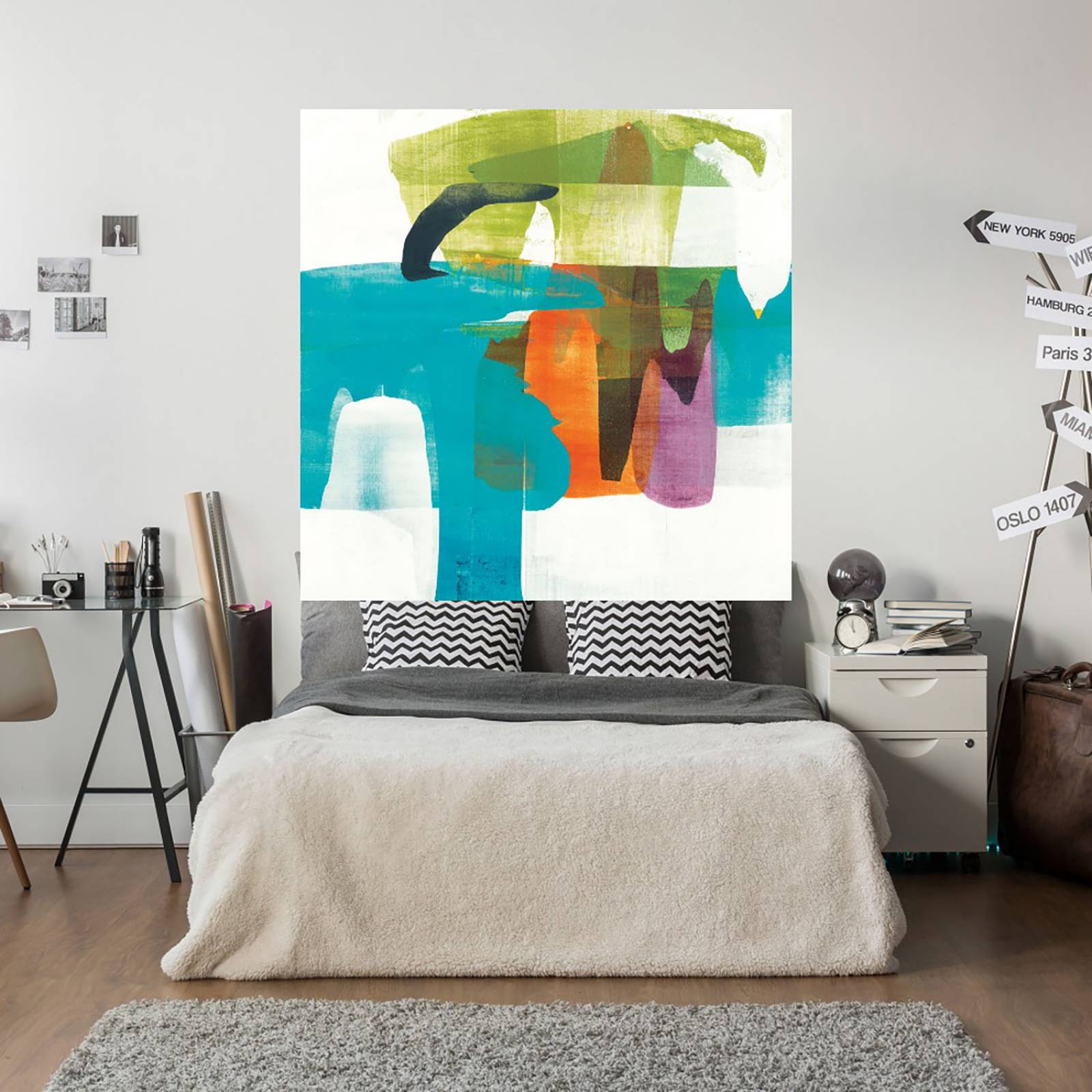 Cuadro Decorativo | Espíritu vibrante II | Alridge | 82X82 Cm | Arte Abstracto | Impresión en Lienzo | Fine Art TJ