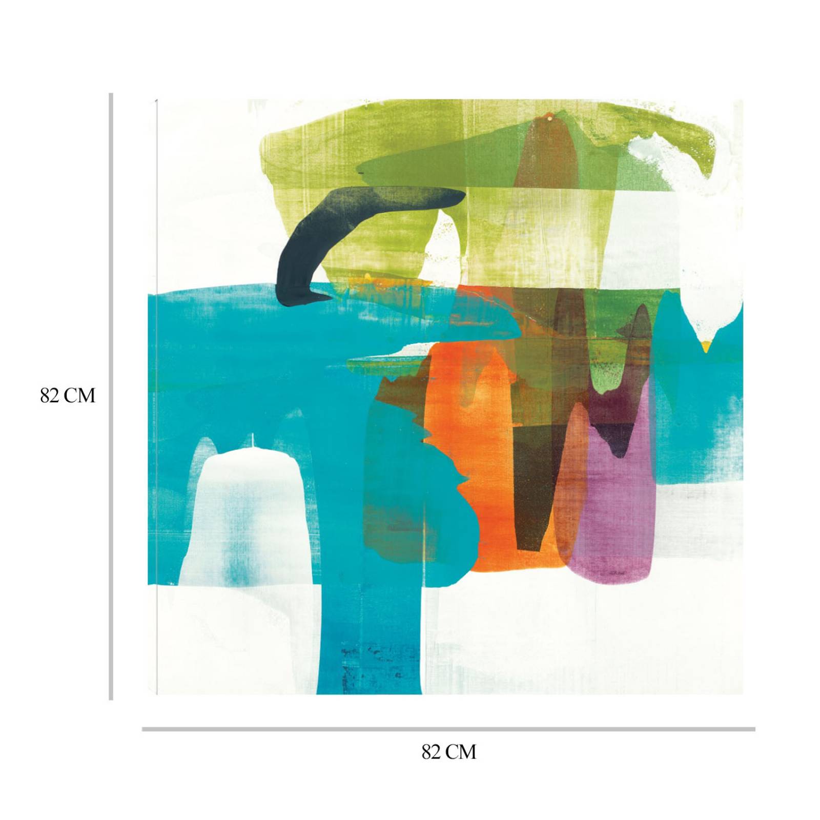 Cuadro Decorativo | Espíritu vibrante II | Alridge | 82X82 Cm | Arte Abstracto | Impresión en Lienzo | Fine Art TJ