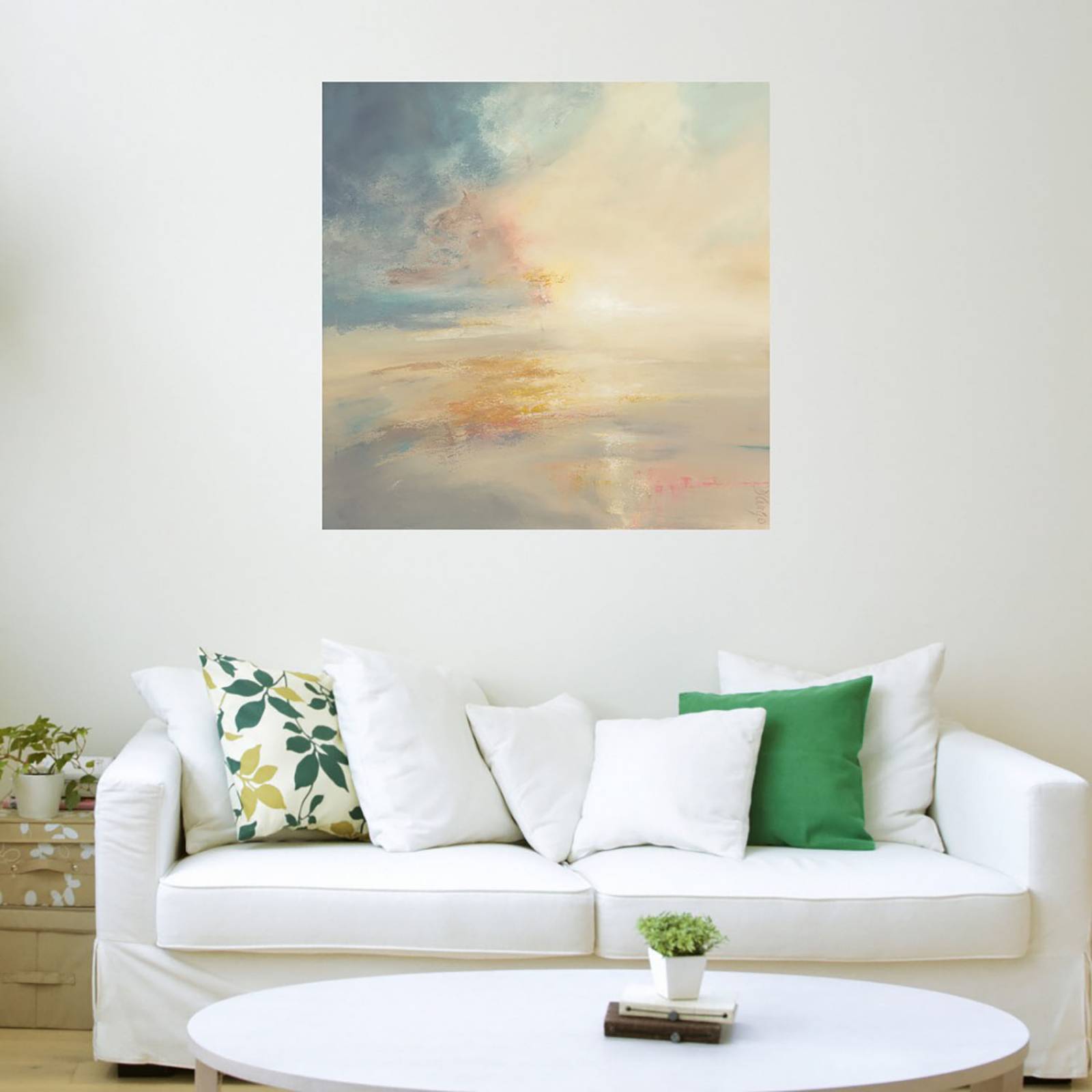 Cuadro Decorativo - Amanecer - Dina D'Argo - 94X94 cm - Arte Paisaje - Impresión en Lienzo - Fine Art TJ