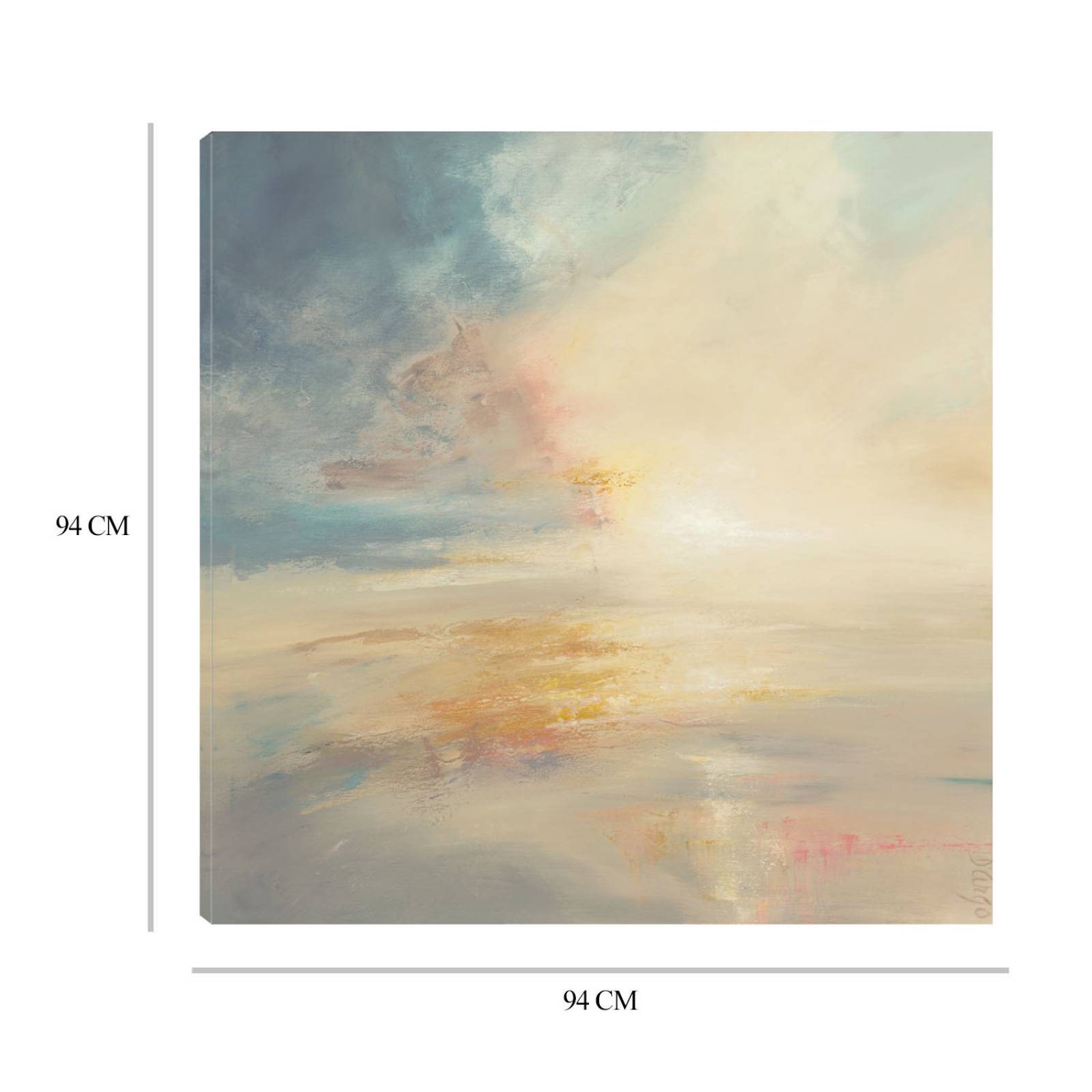 Cuadro Decorativo - Amanecer - Dina D'Argo - 94X94 cm - Arte Paisaje - Impresión en Lienzo - Fine Art TJ