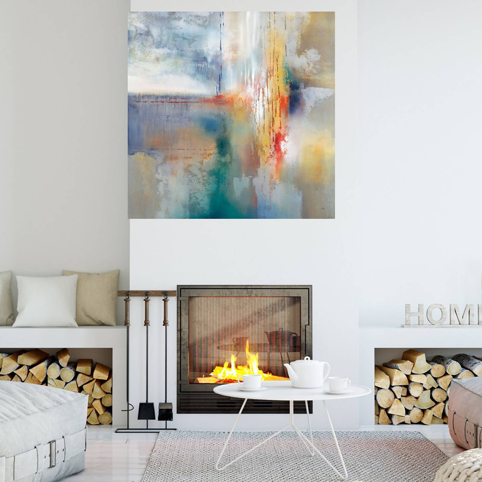 Cuadro Decorativo | Tierra mística | K. Nari | 56X56 Cm | Arte Abstracto | Impresión en Lienzo | Fine Art TJ