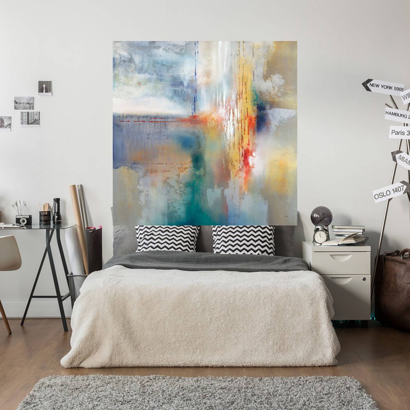 Cuadro Decorativo | Tierra mística | K. Nari | 82X82 Cm | Arte Abstracto | Impresión en Lienzo | Fine Art TJ