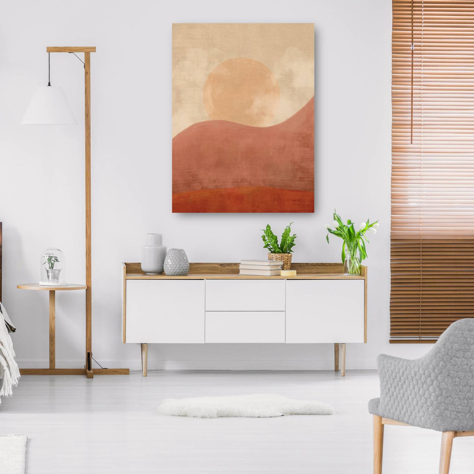 cuadro decorativo  Atardecer en el desierto