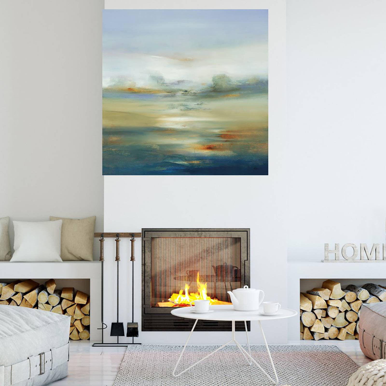 Cuadro Decorativo | Paisaje Sutil II | Lisa Ridgers | 56X56 Cm | Arte Costa | Impresión en Lienzo | Fine Art TJ