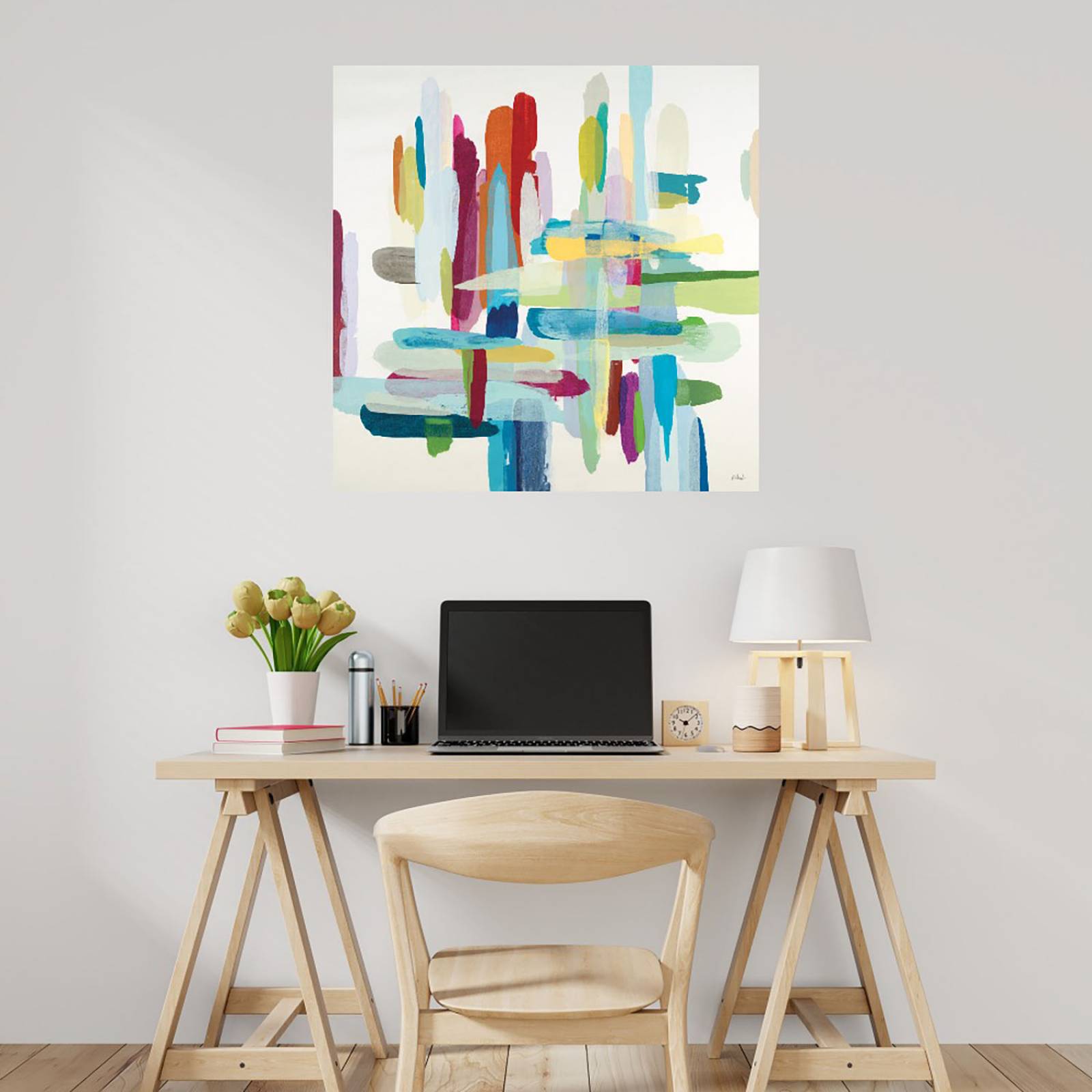 Cuadro Decorativo | Castillos en el aire | Randy Hibberd | 94X94 Cm | Arte Abstracto | Impresión en Lienzo | Fine Art TJ