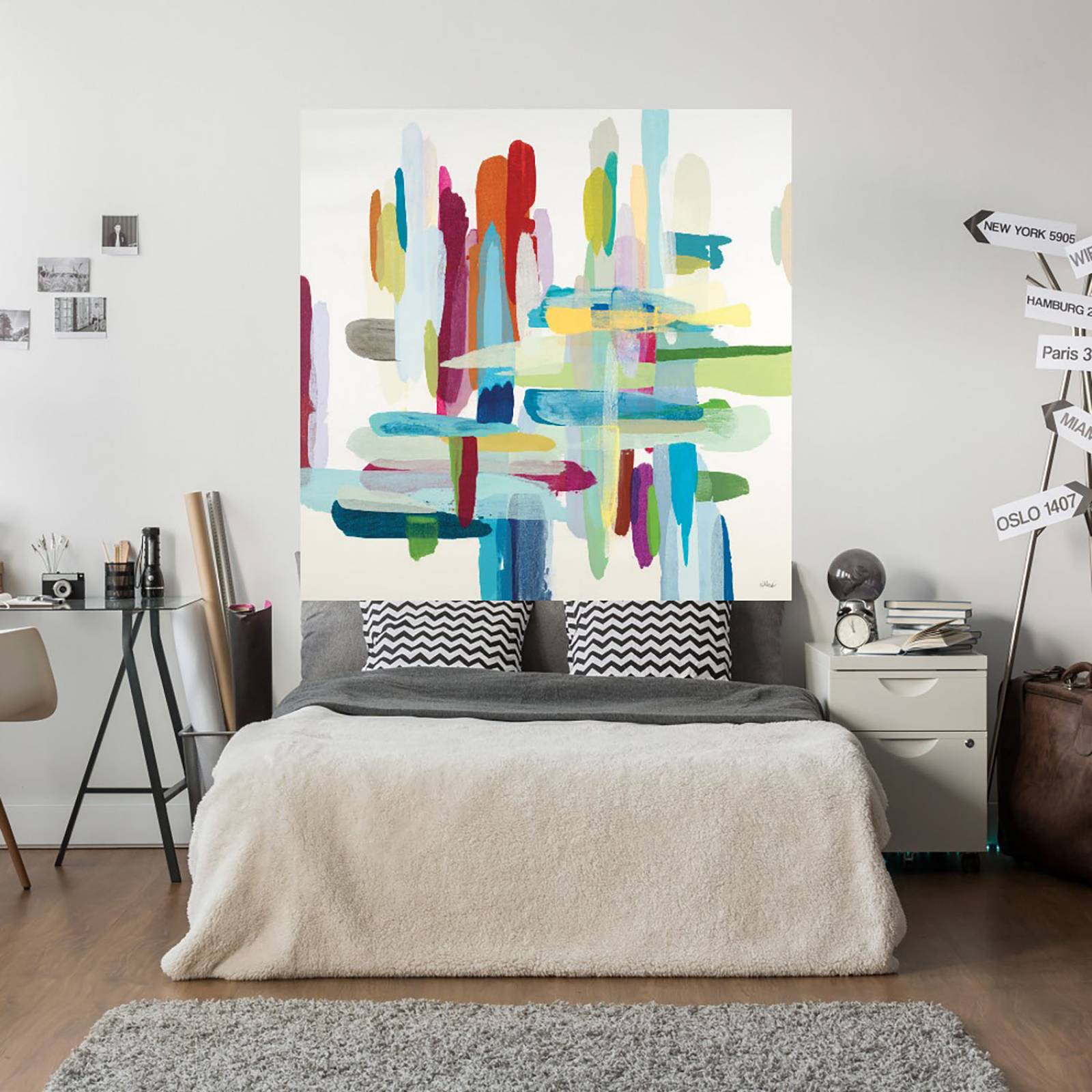 Cuadro Decorativo | Castillos en el aire | Randy Hibberd | 94X94 Cm | Arte Abstracto | Impresión en Lienzo | Fine Art TJ