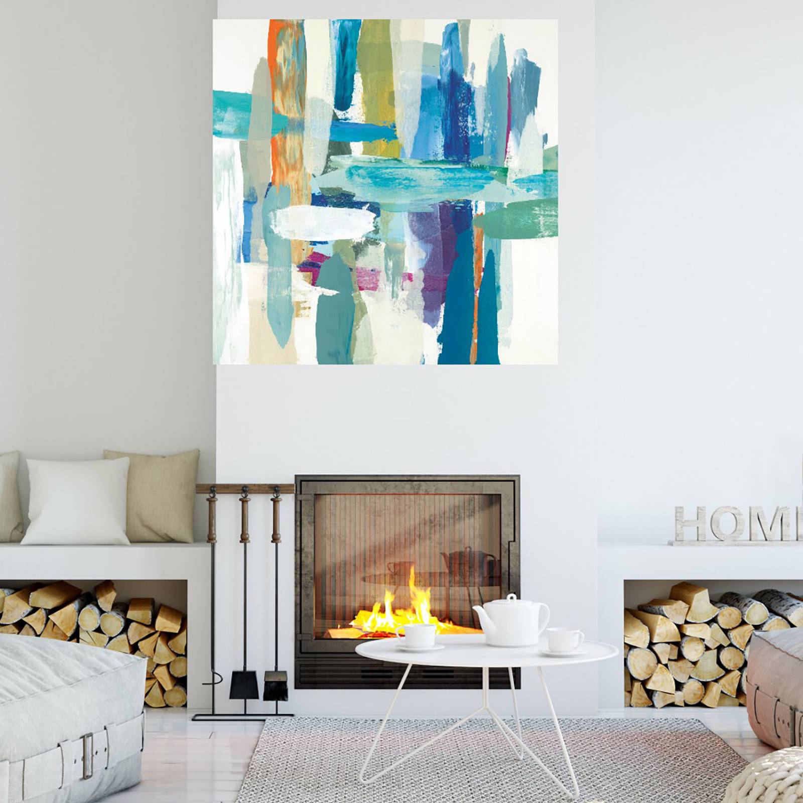 Cuadro Decorativo | Niveles de naturaleza | Randy Hibberd | 122X122 Cm | Arte Abstracto | Impresión en Lienzo | Fine Art TJ