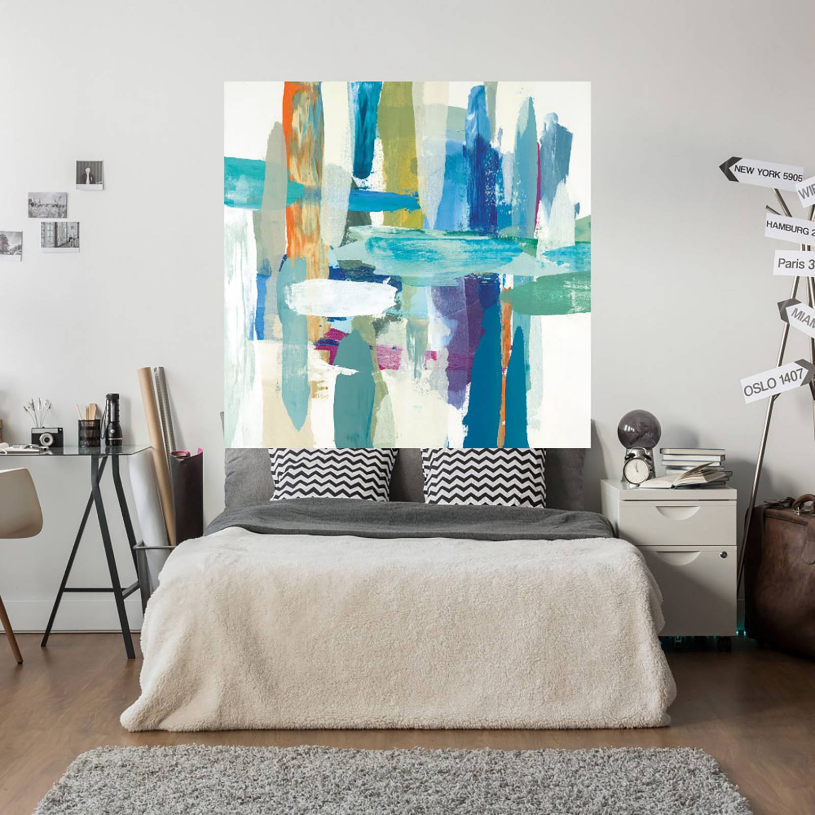 Cuadro Decorativo | Niveles de naturaleza | Randy Hibberd | 122X122 Cm | Arte Abstracto | Impresión en Lienzo | Fine Art TJ