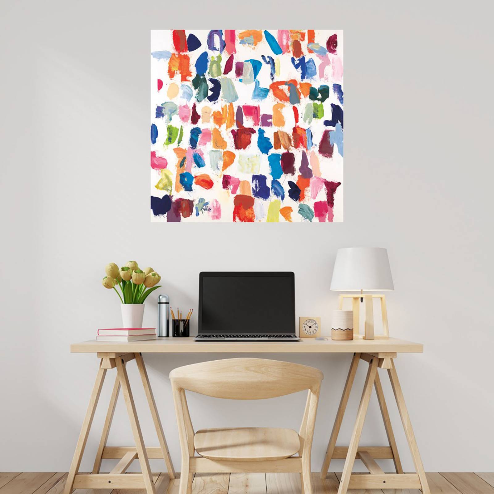 Cuadro Decorativo | Habla sin decir nada | Randy Hibberd | 56X56 Cm | Arte Abstracto | Impresión en Lienzo | Fine Art TJ