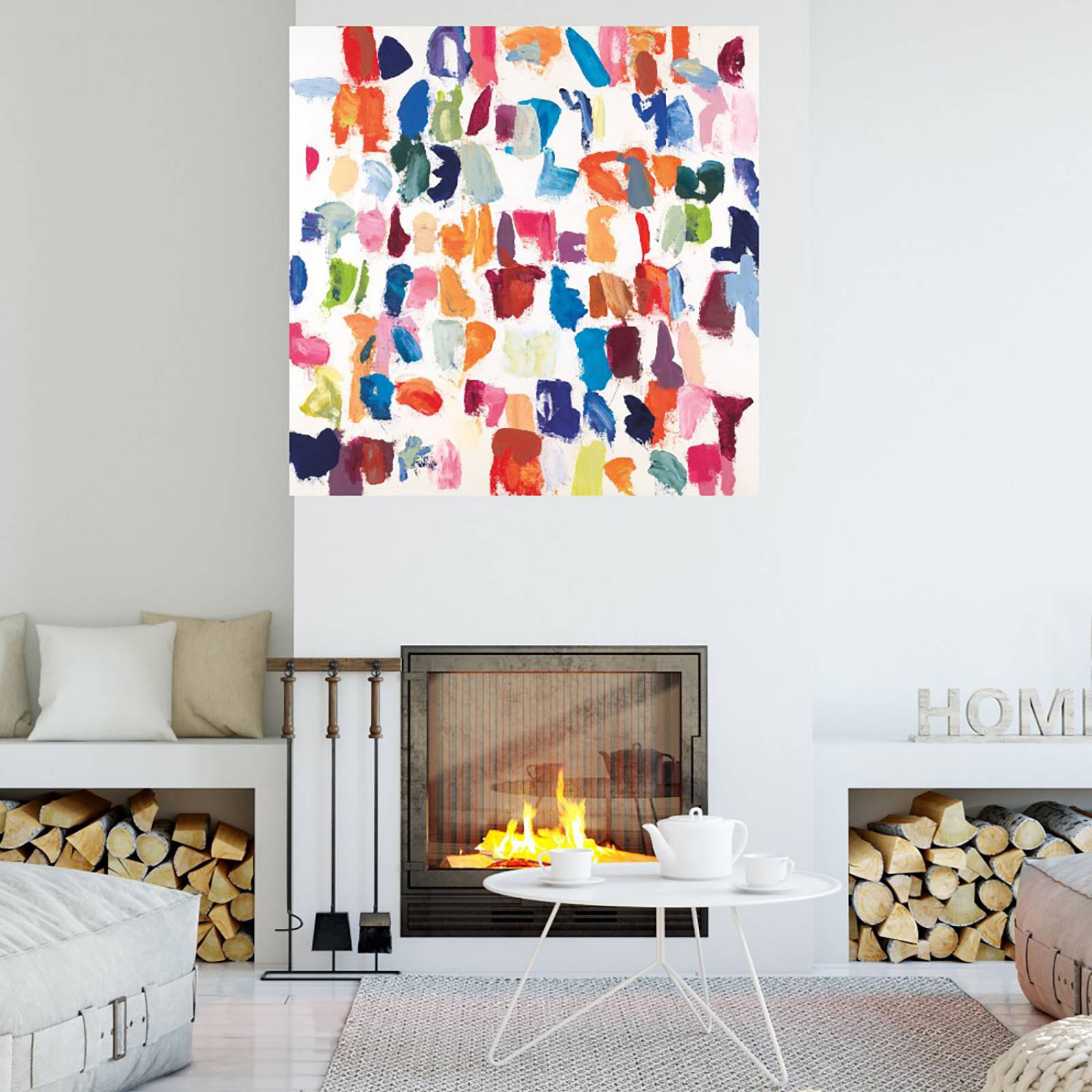 Cuadro Decorativo | Habla sin decir nada | Randy Hibberd | 56X56 Cm | Arte Abstracto | Impresión en Lienzo | Fine Art TJ