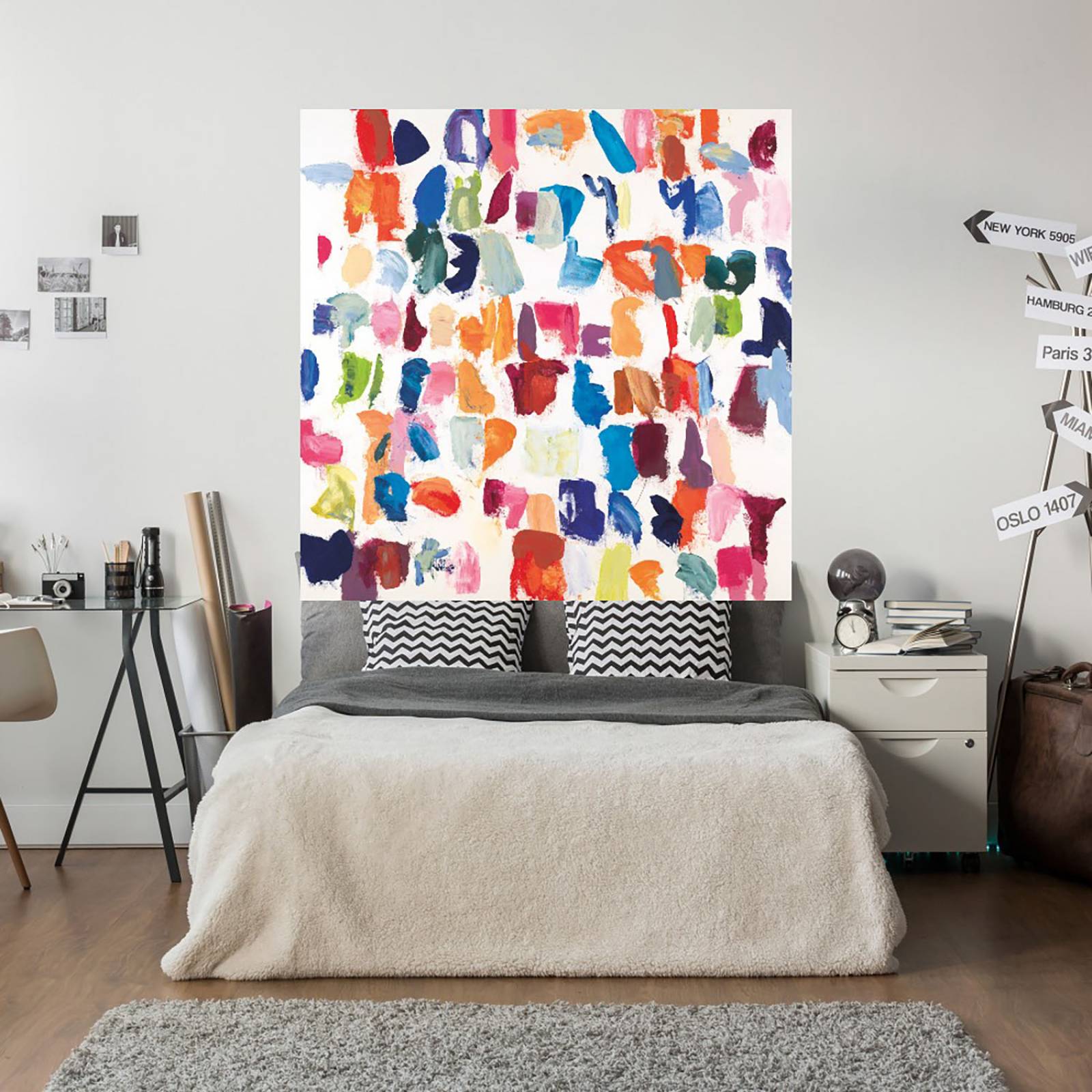 Cuadro Decorativo | Habla sin decir nada | Randy Hibberd | 56X56 Cm | Arte Abstracto | Impresión en Lienzo | Fine Art TJ