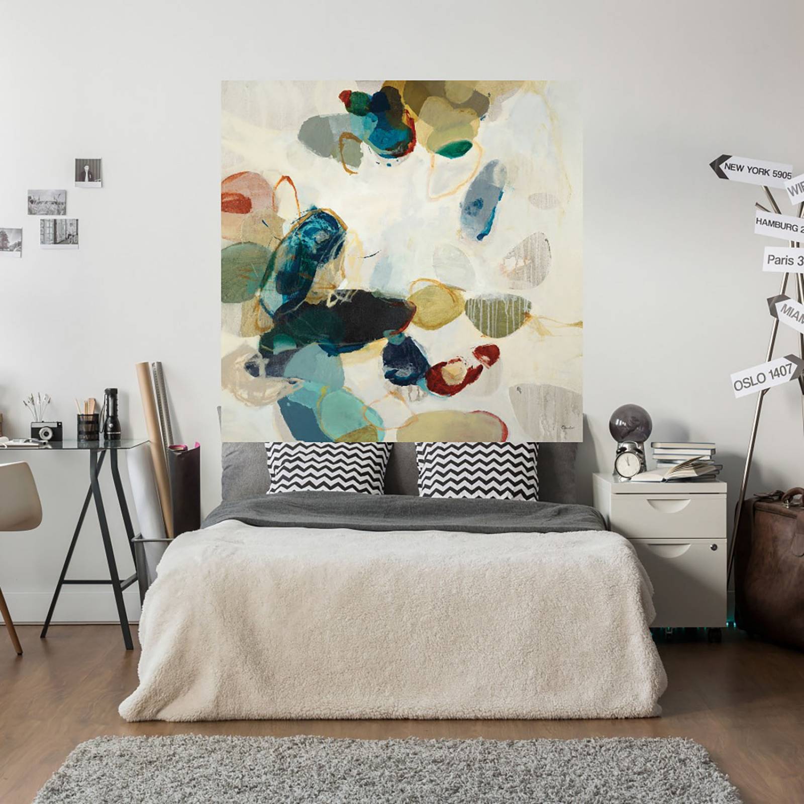 Cuadro Decorativo | Patrón de piedra II | Randy Hibberd | 82X82 Cm | Arte Abstracto | Impresión en Lienzo | Fine Art TJ