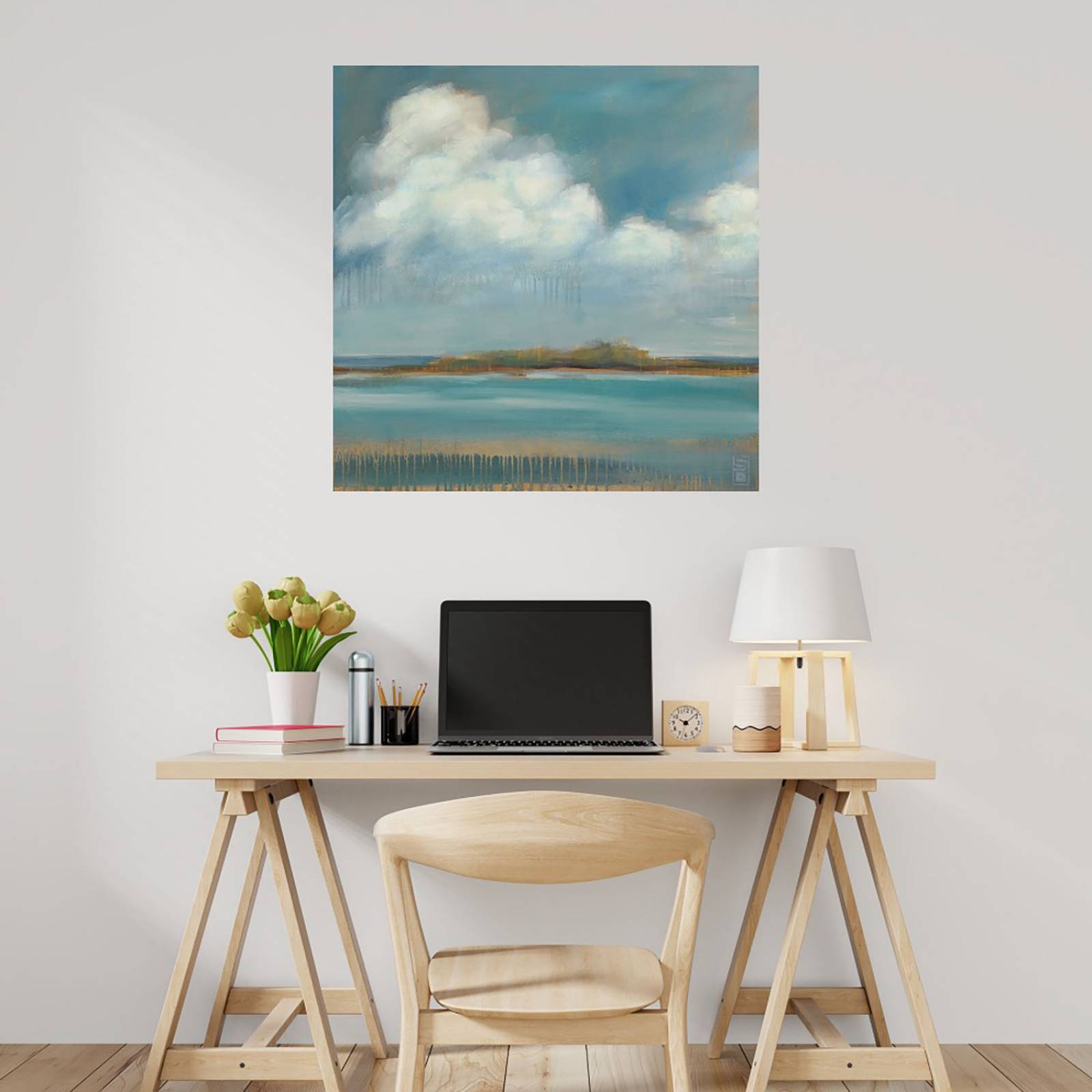 Cuadro Decorativo | Isla de Ocio | Stacy Daguiar | 122X122 Cm | Arte Costa | Impresión en Lienzo | Fine Art TJ