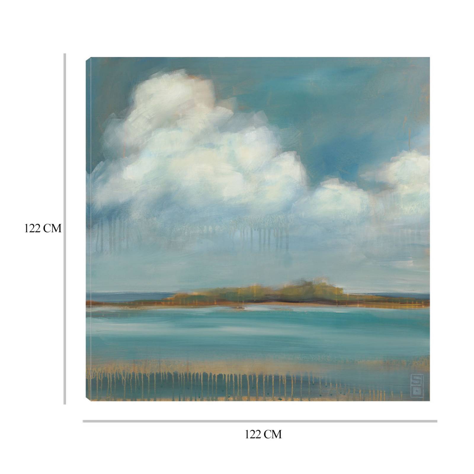 Cuadro Decorativo | Isla de Ocio | Stacy Daguiar | 122X122 Cm | Arte Costa | Impresión en Lienzo | Fine Art TJ